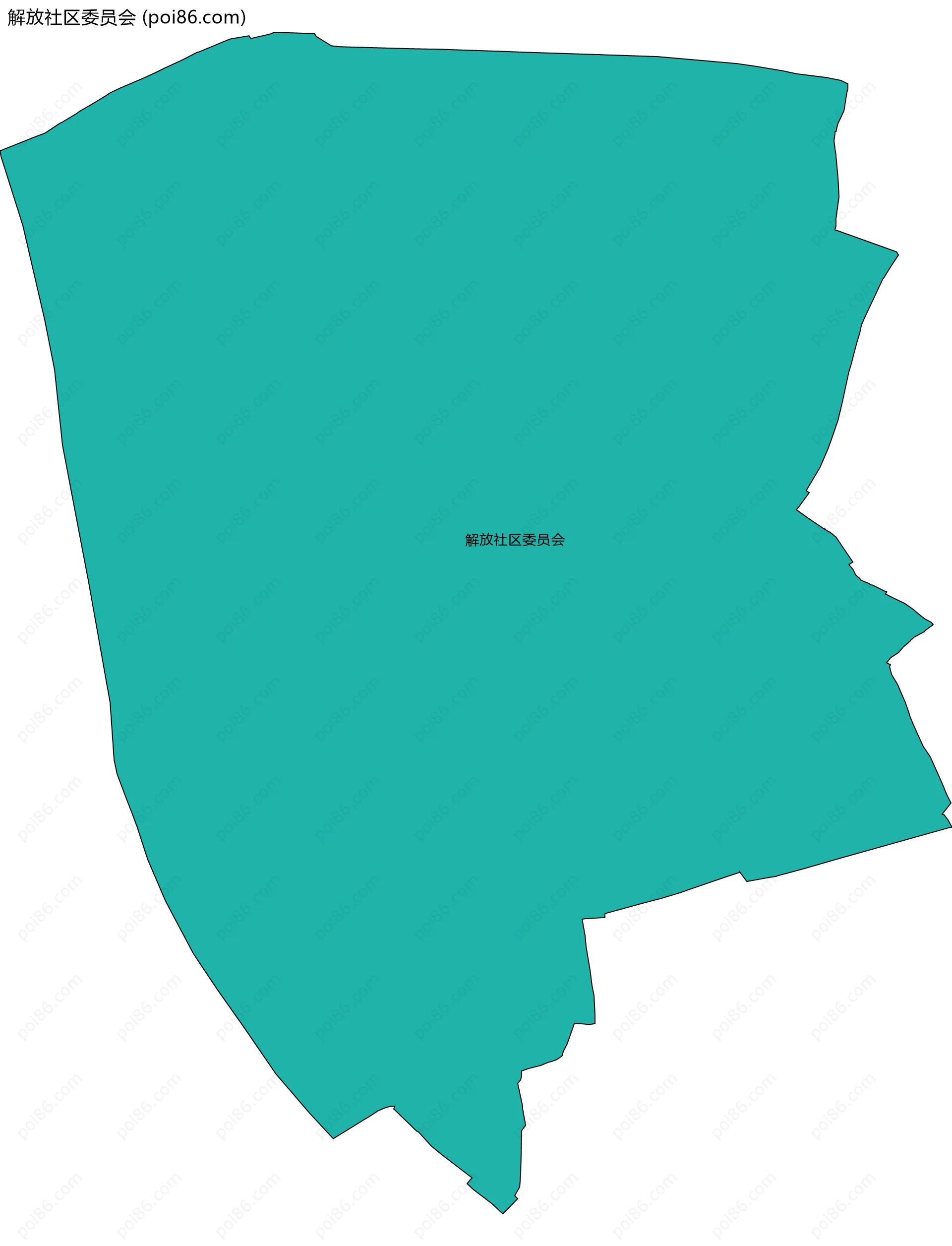 解放社区委员会边界地图