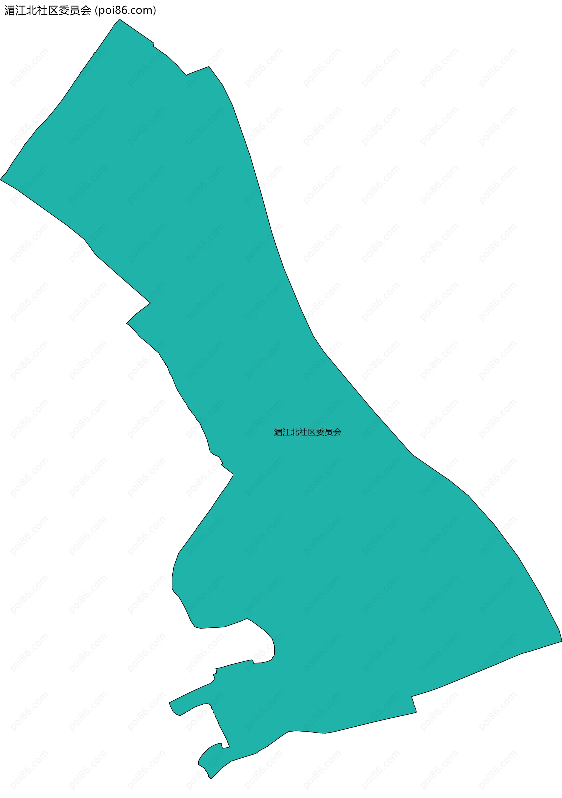 湄江北社区委员会边界地图