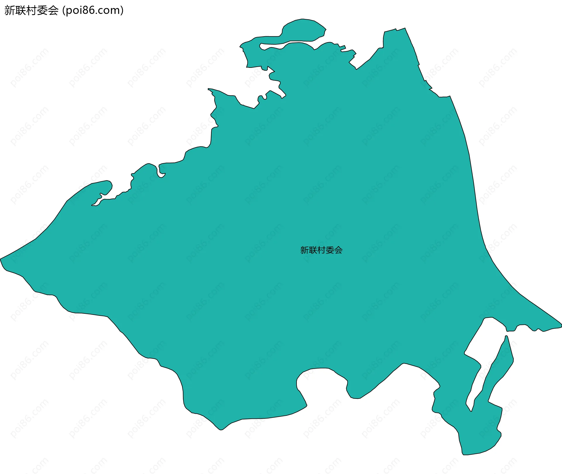 新联村委会边界地图