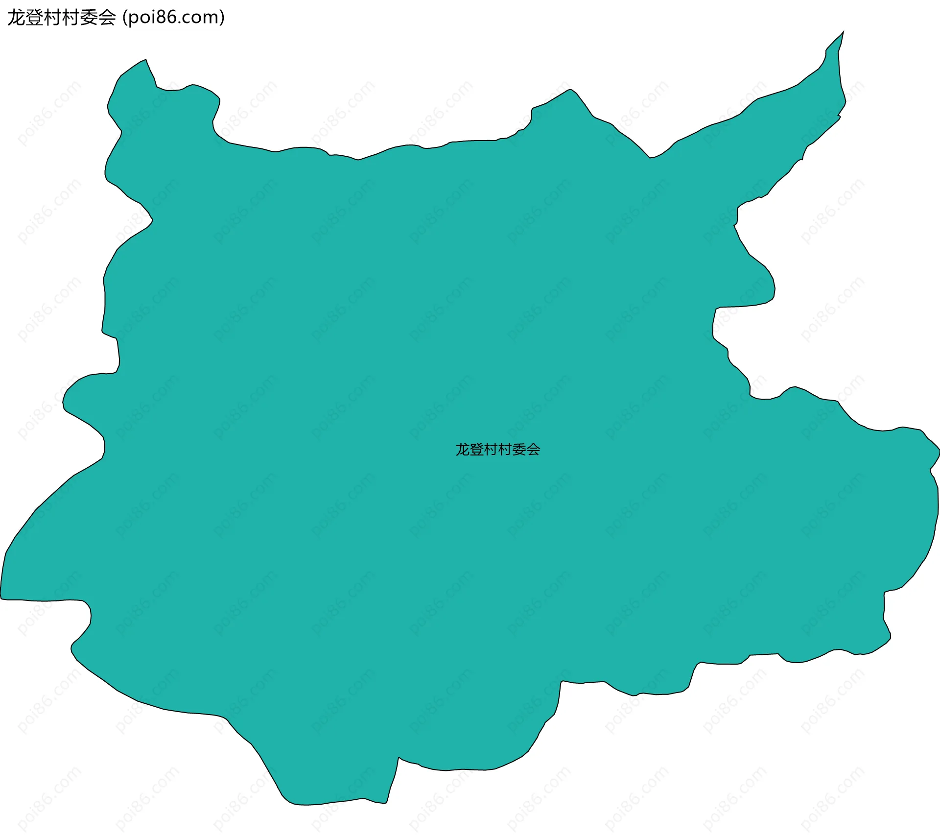 龙登村村委会边界地图