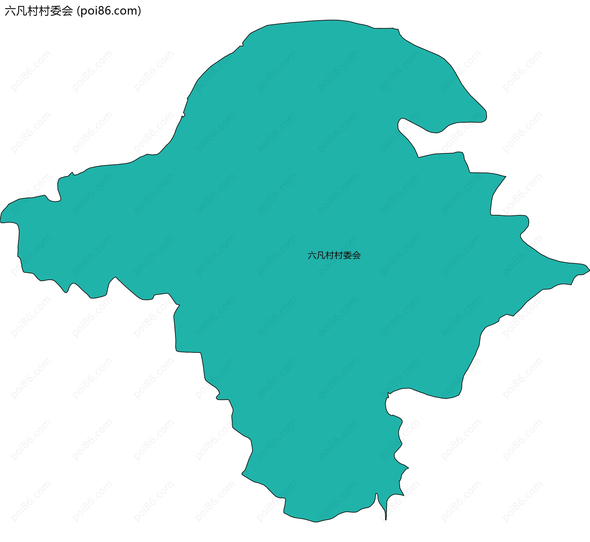 六凡村村委会边界地图