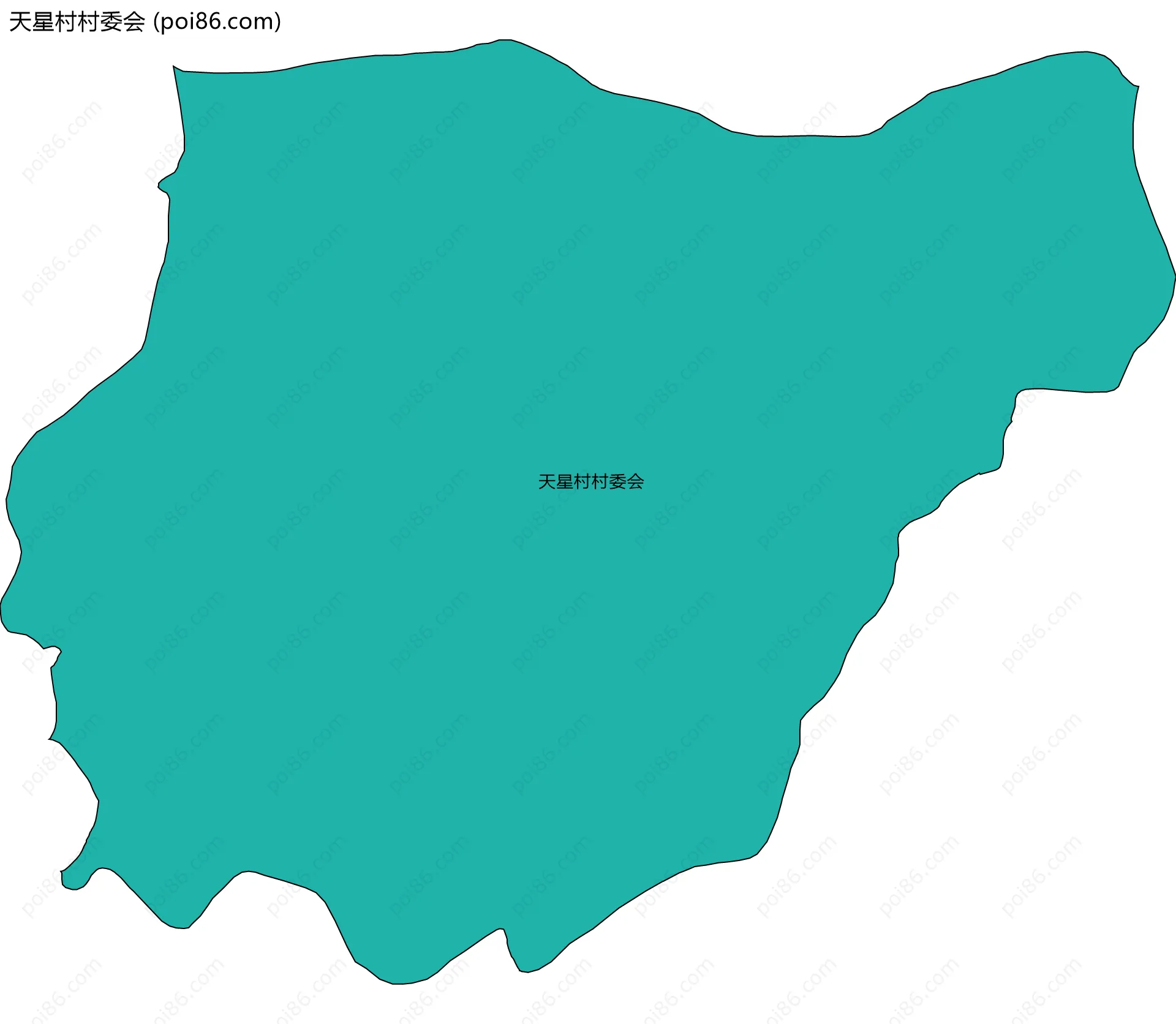 天星村村委会边界地图