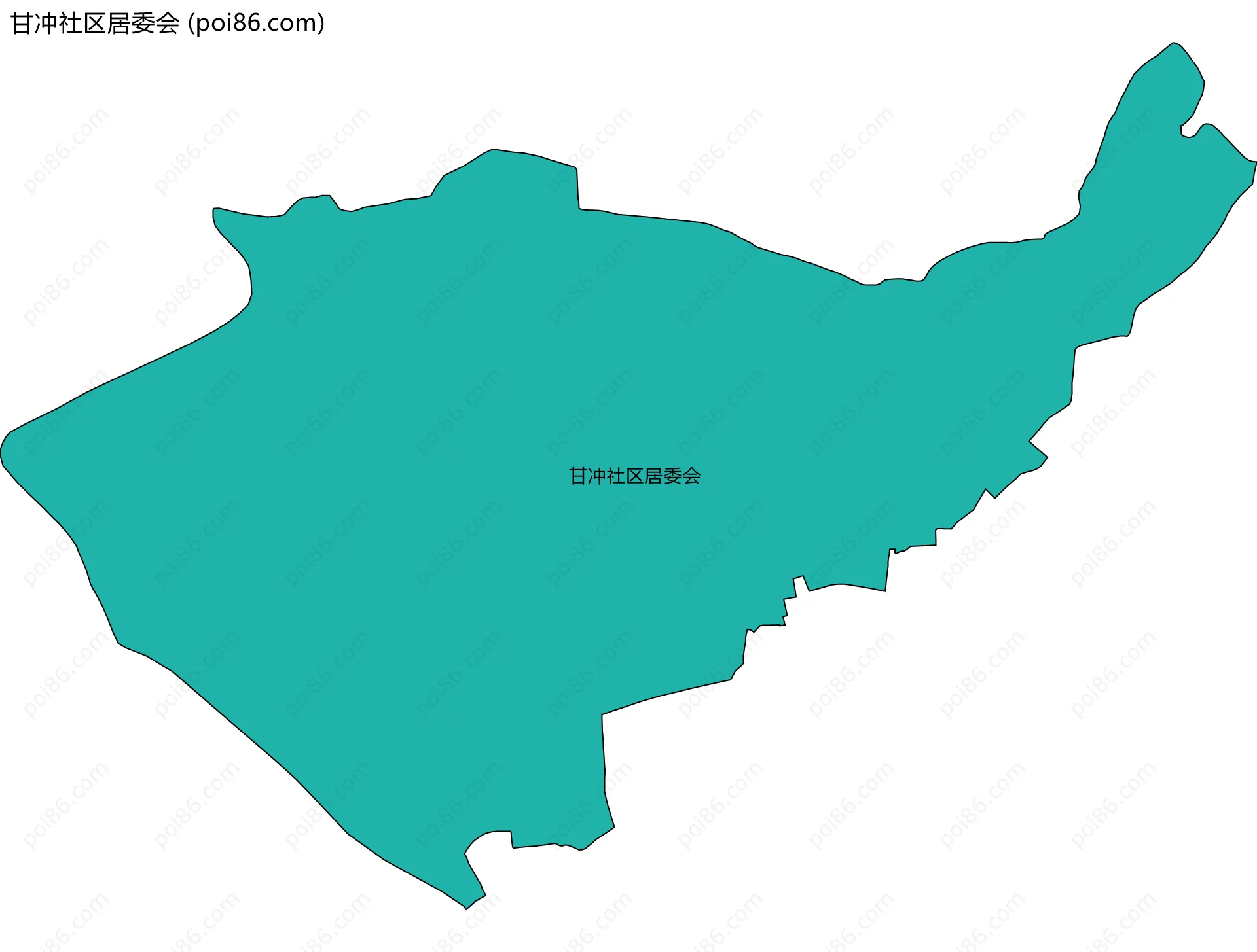 甘冲社区居委会边界地图