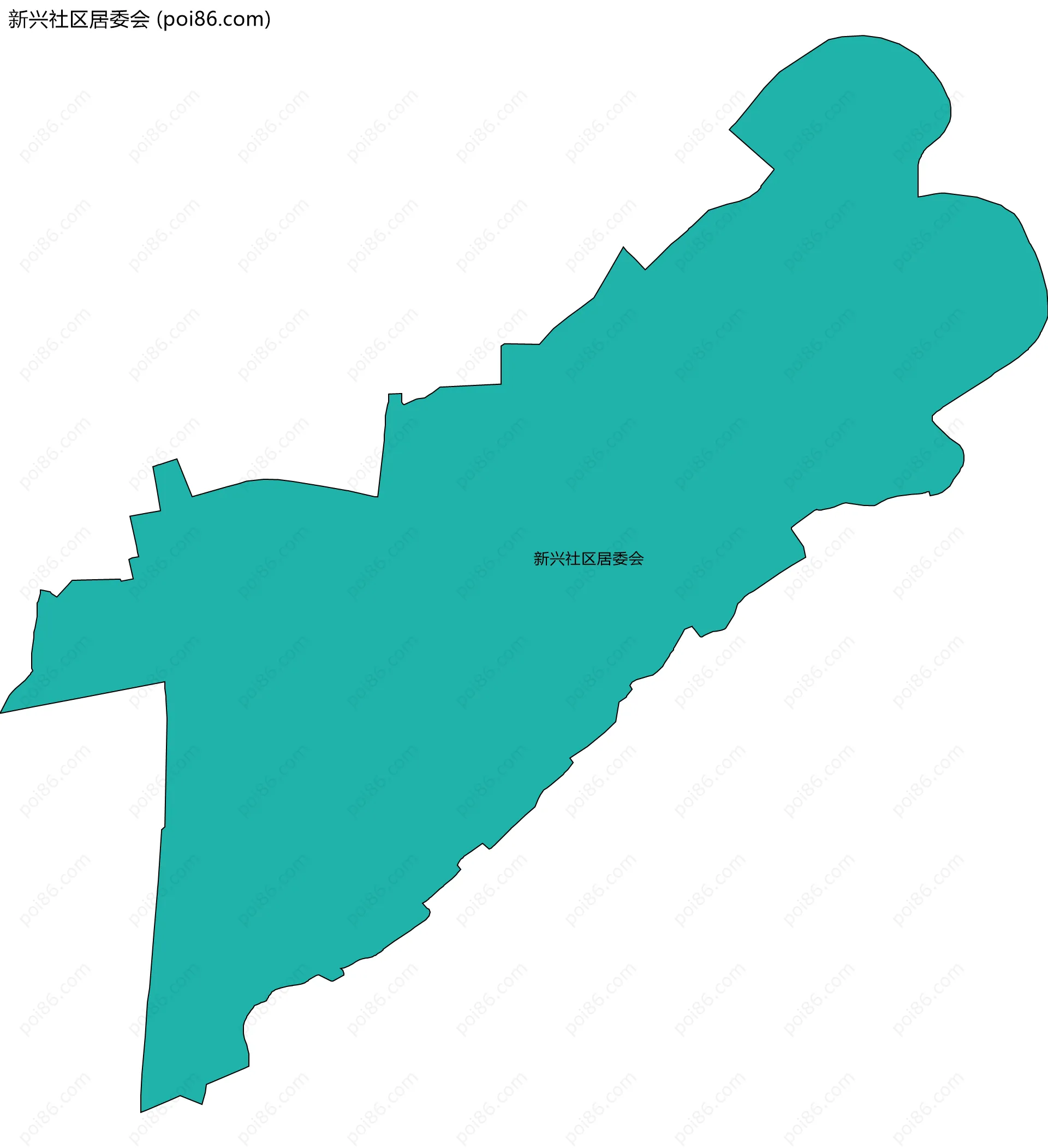 新兴社区居委会边界地图