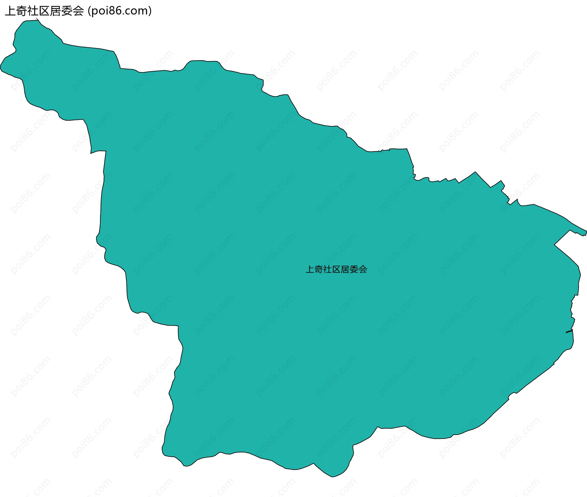 上奇社区居委会边界地图
