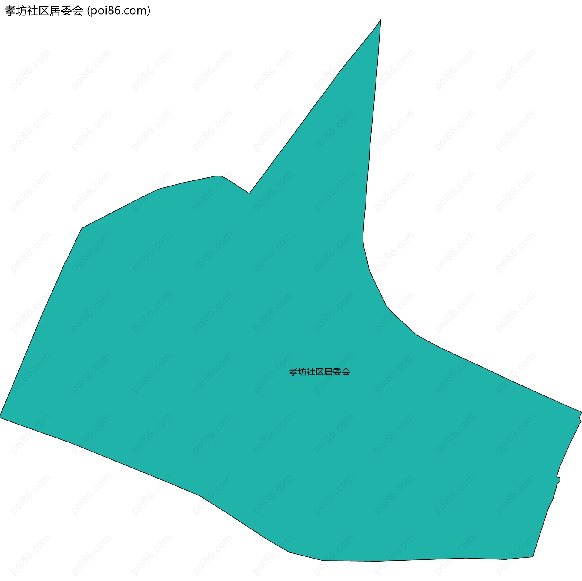 孝坊社区居委会边界地图