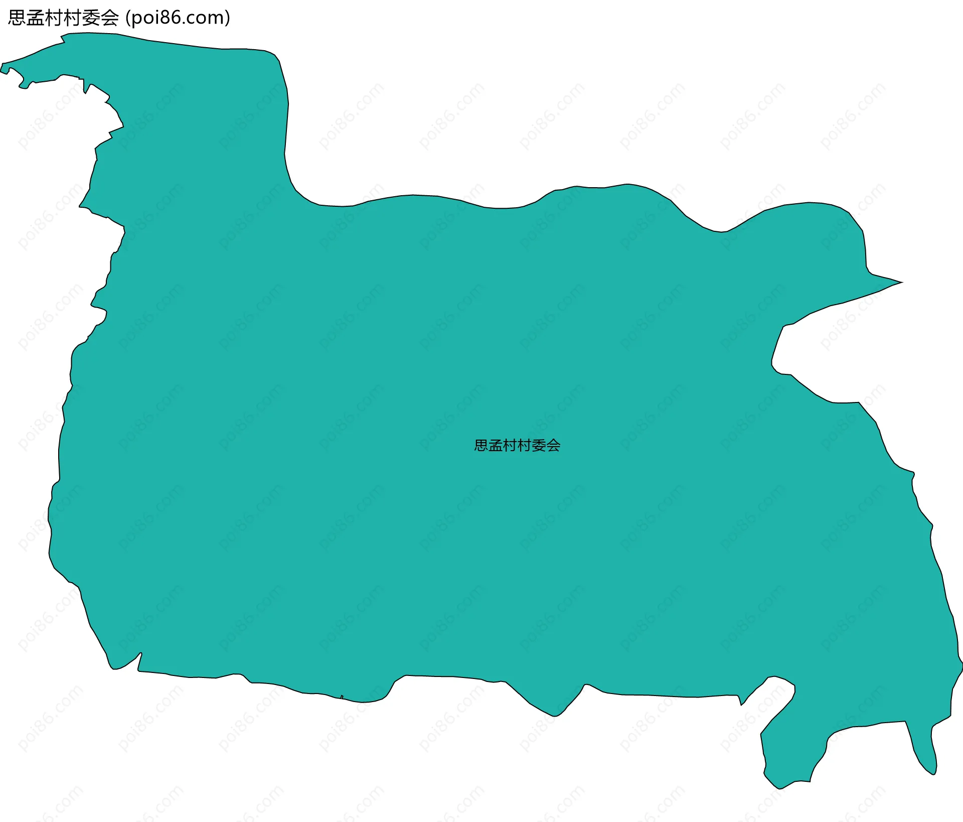 思孟村村委会边界地图