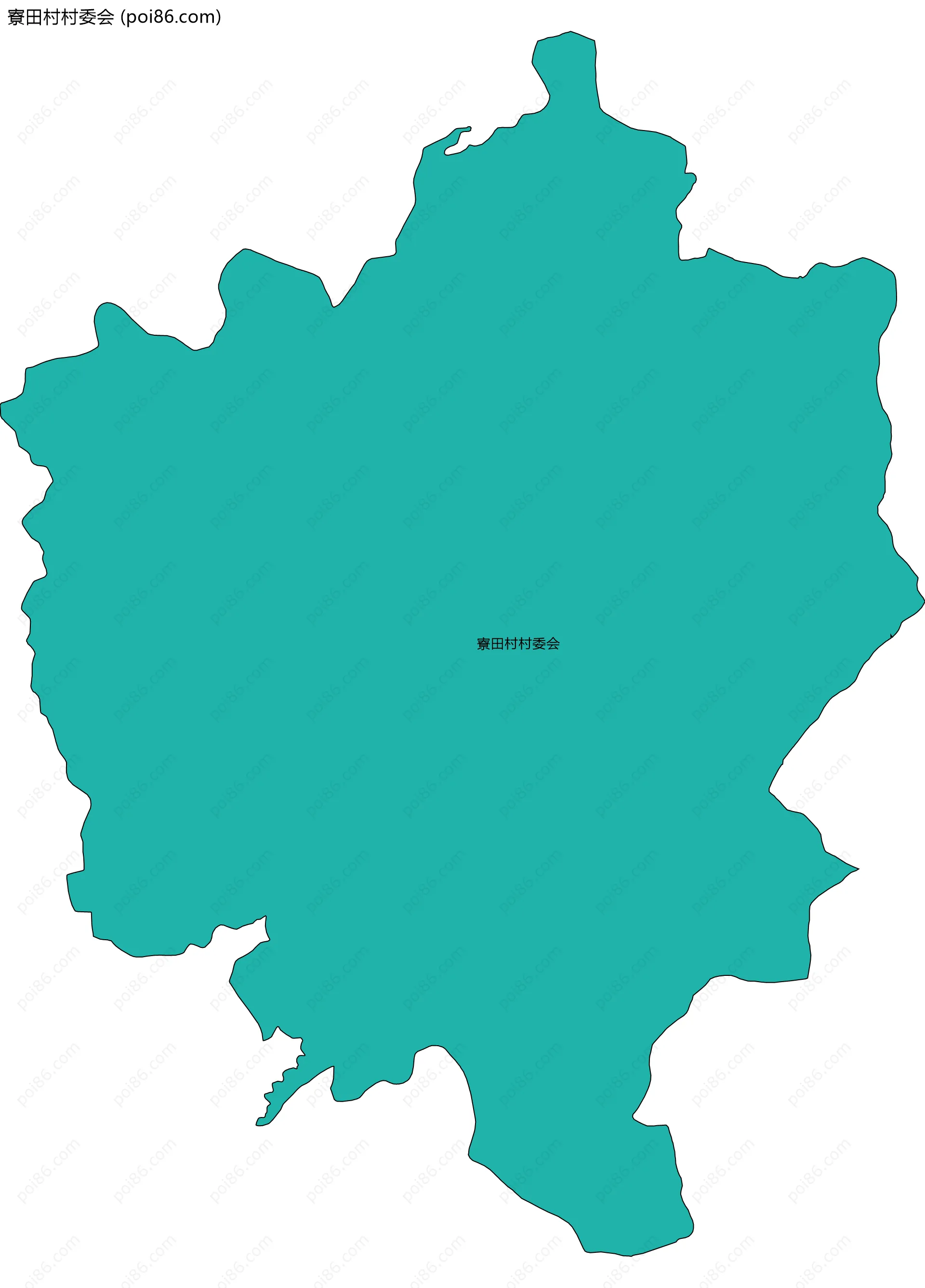 寮田村村委会边界地图