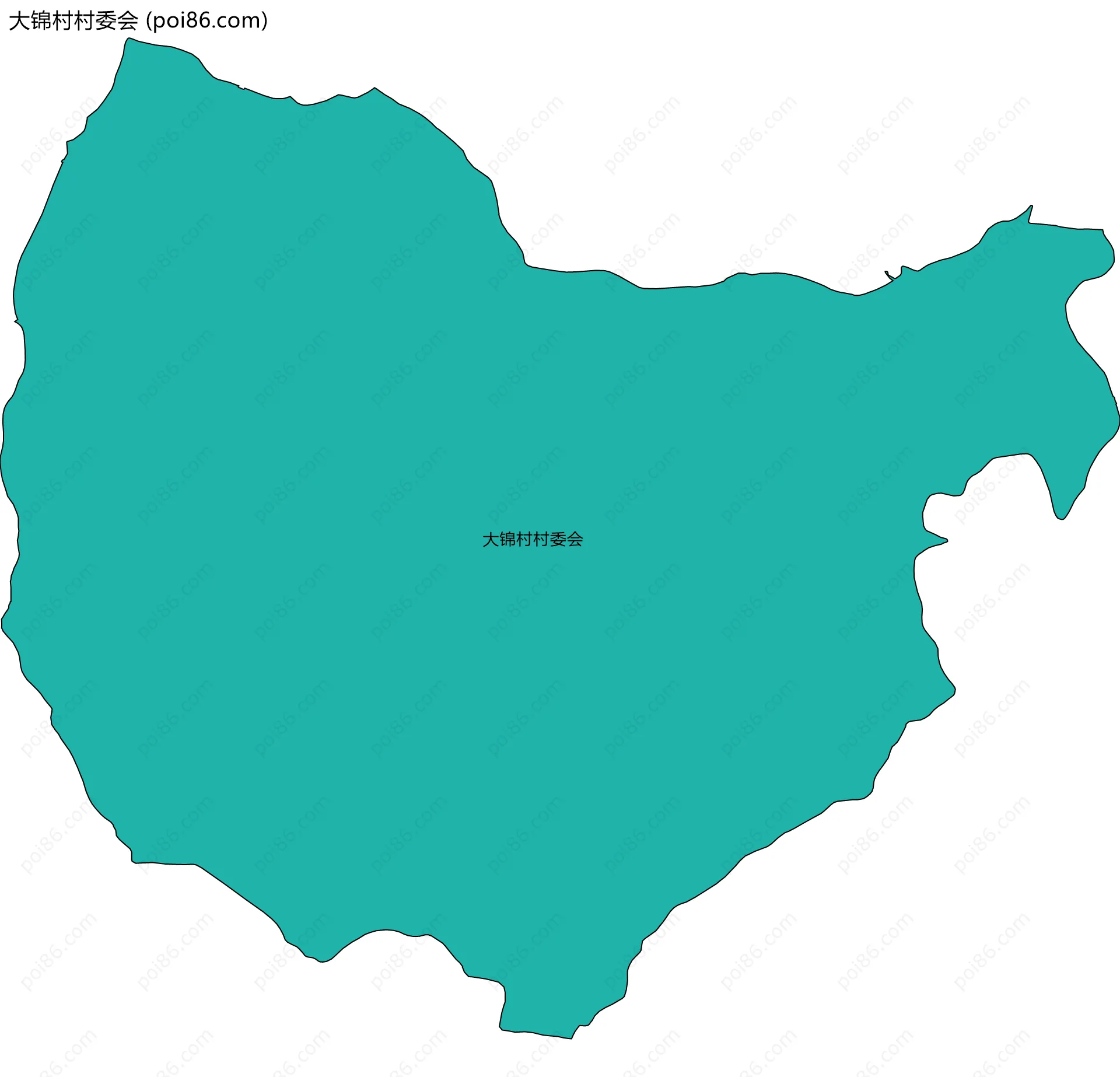 大锦村村委会边界地图