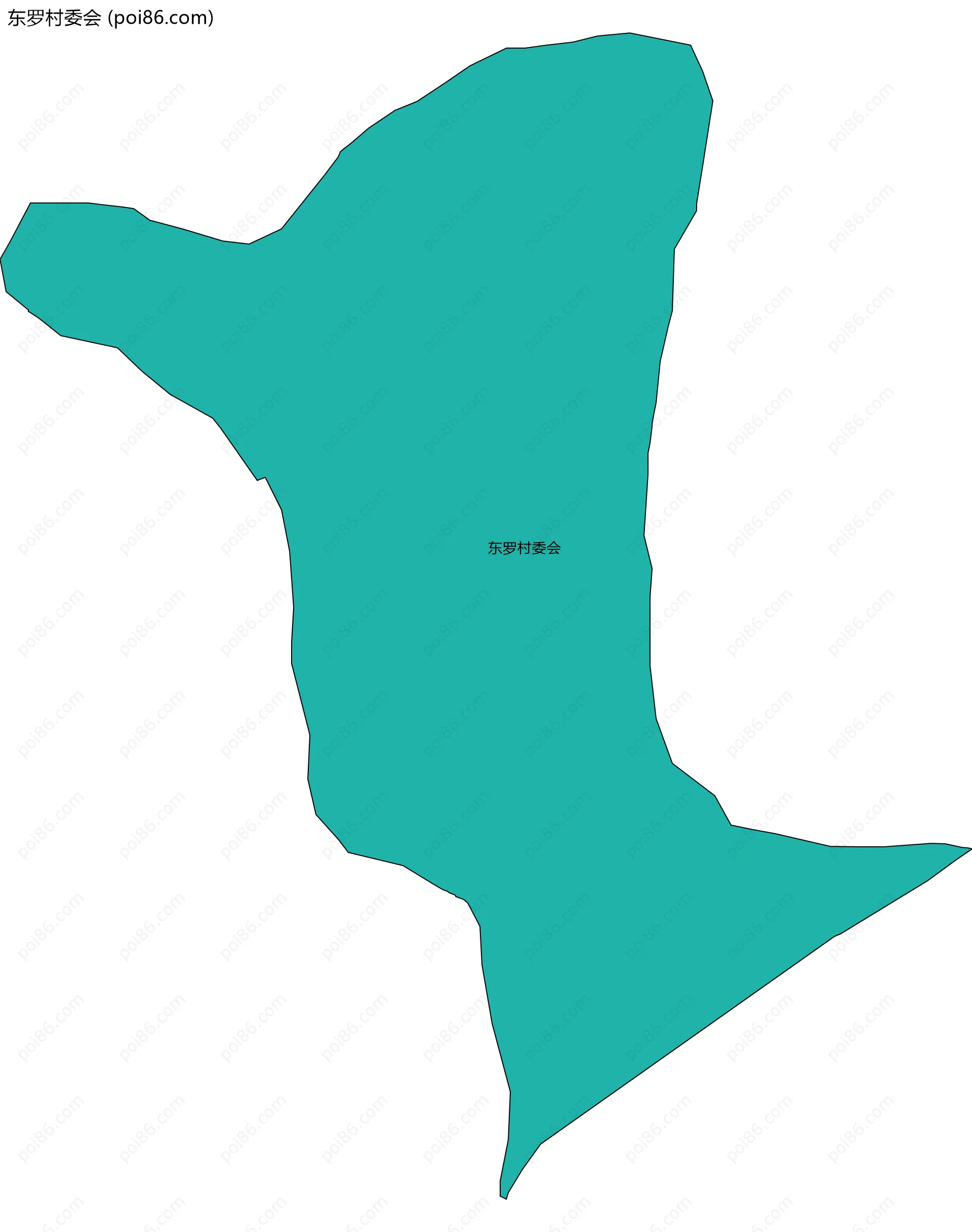 东罗村委会边界地图