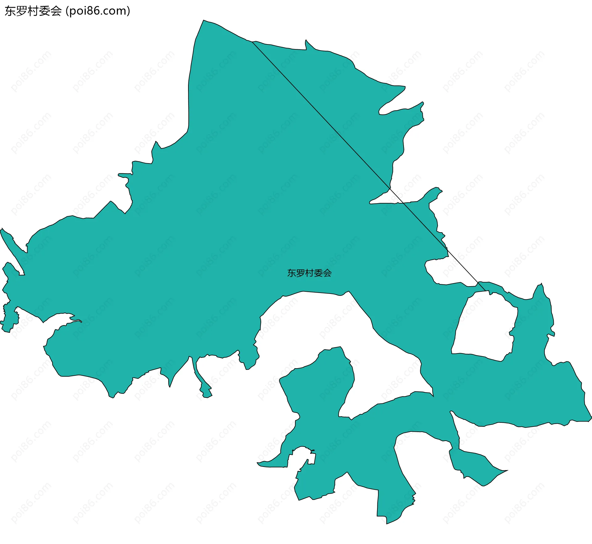 东罗村委会边界地图