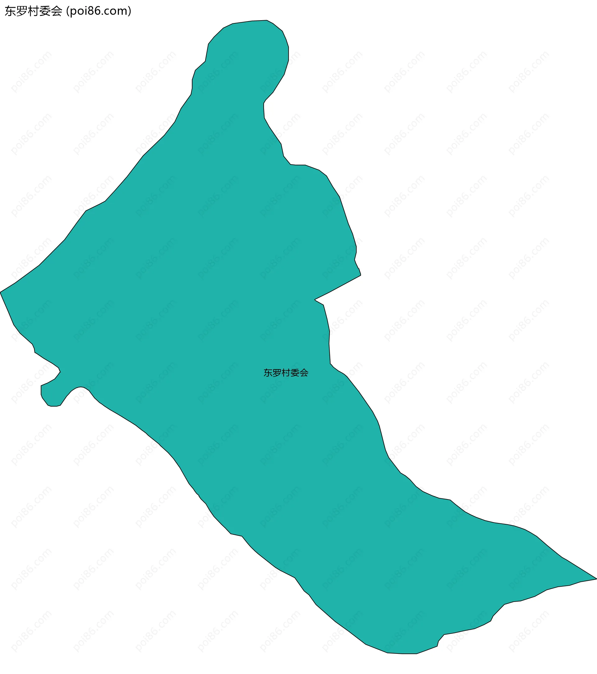 东罗村委会边界地图