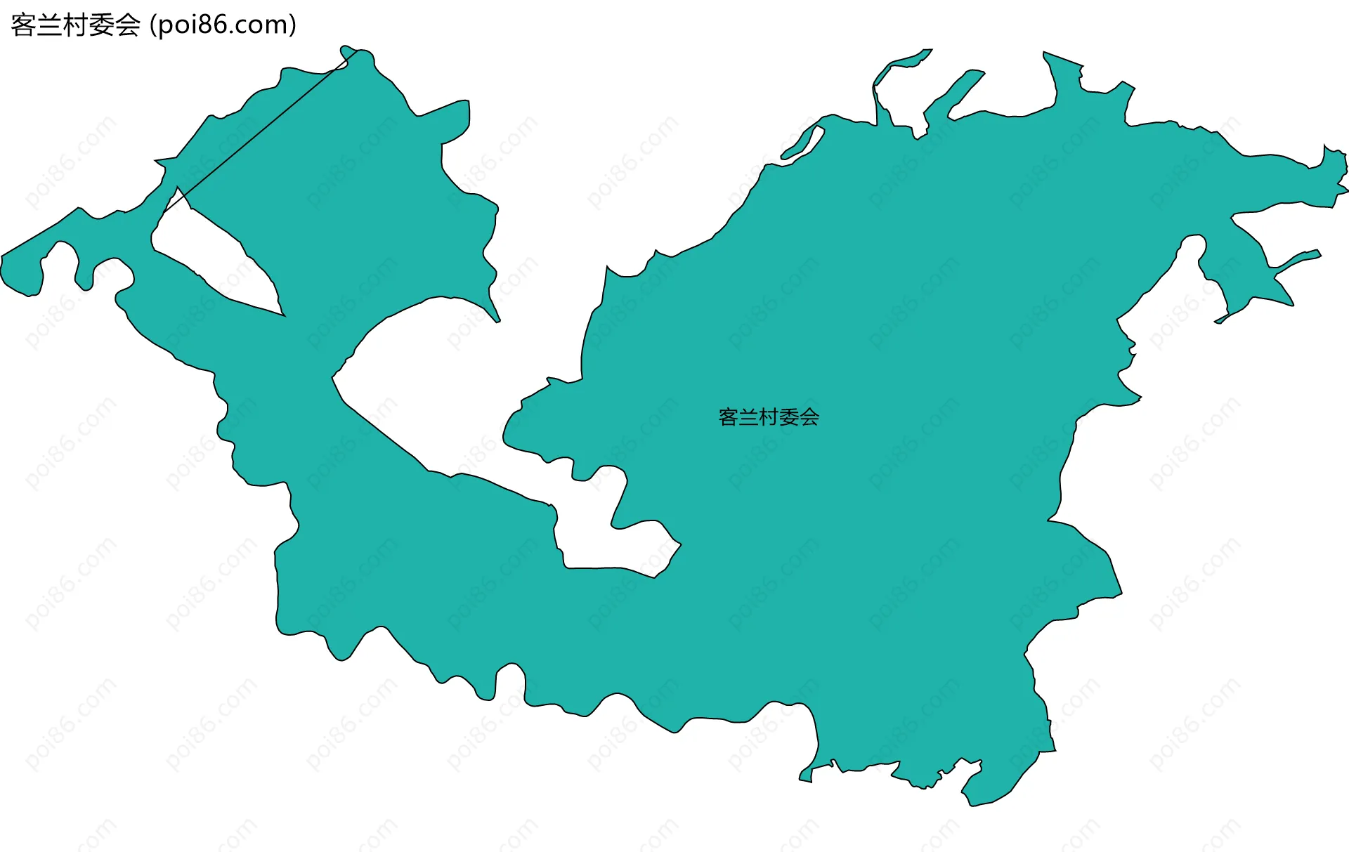 客兰村委会边界地图