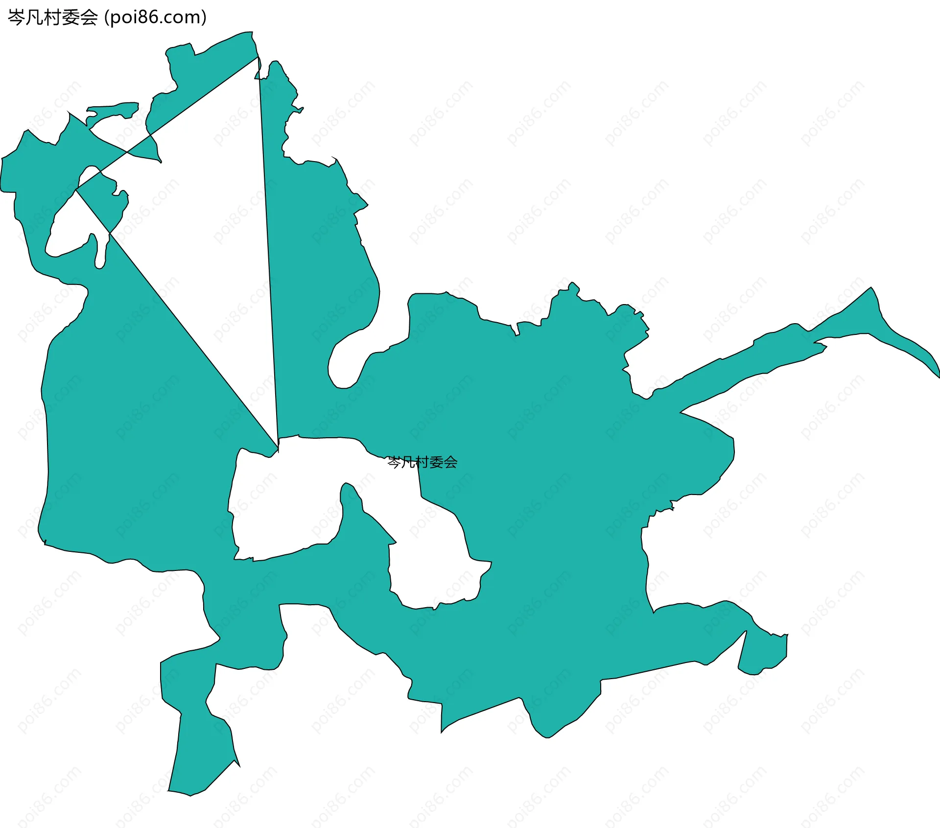 岑凡村委会边界地图