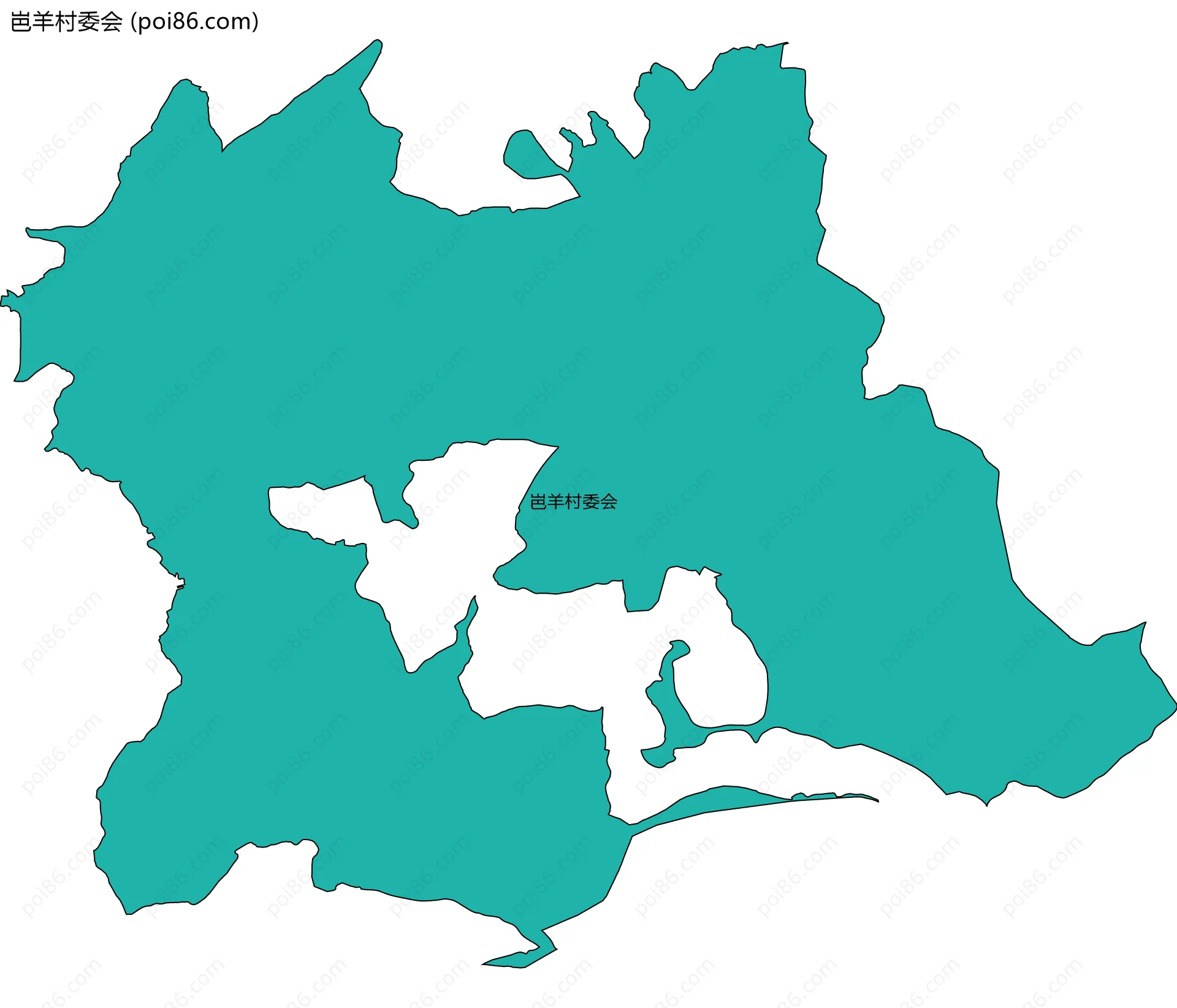 岜羊村委会边界地图