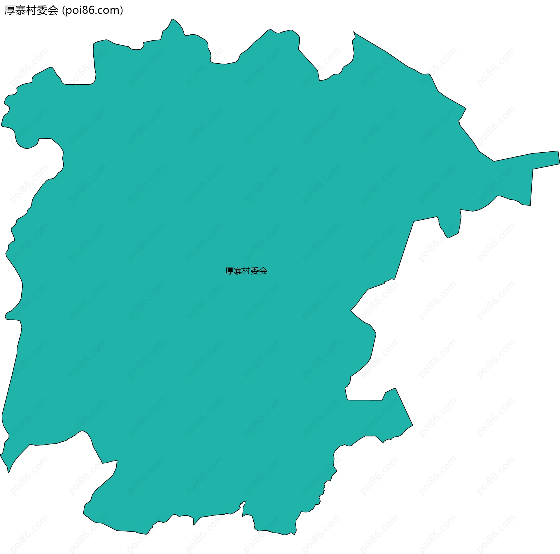 厚寨村委会边界地图