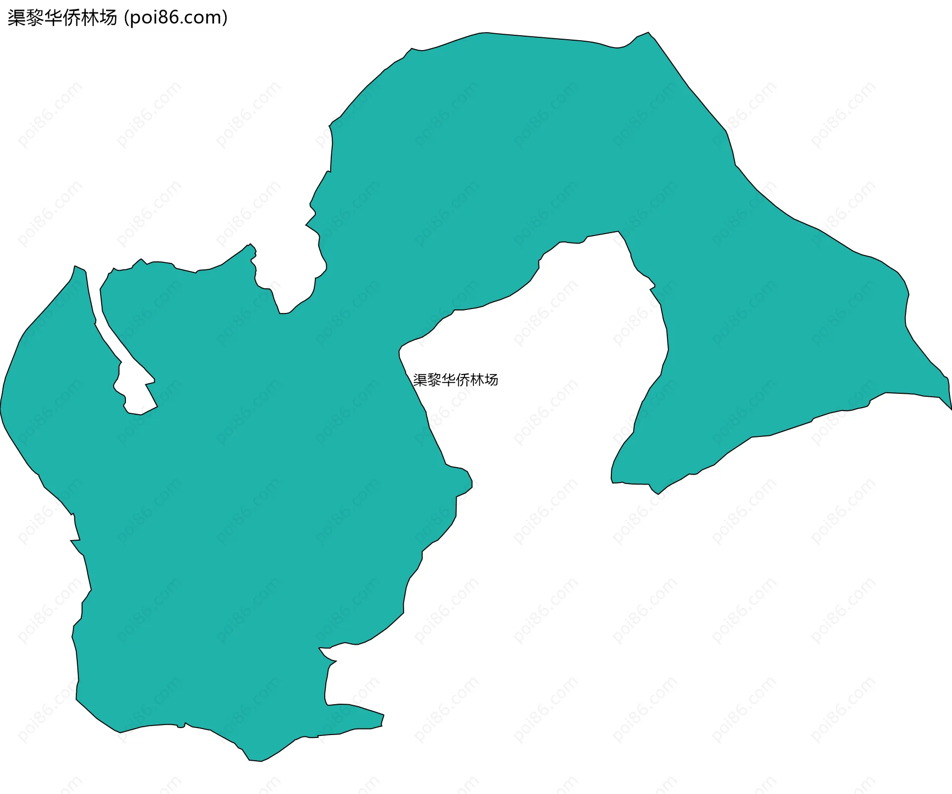 渠黎华侨林场边界地图