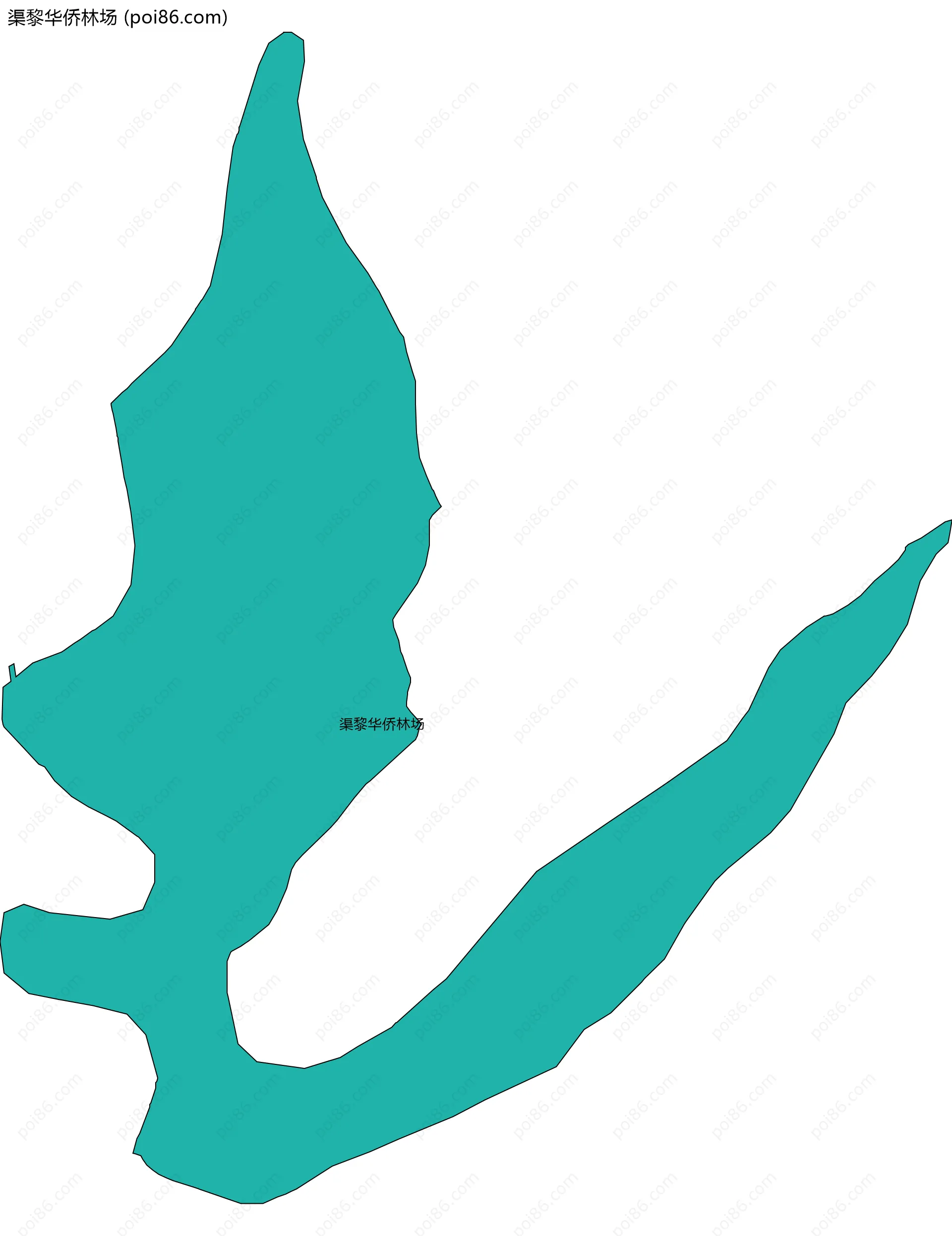 渠黎华侨林场边界地图