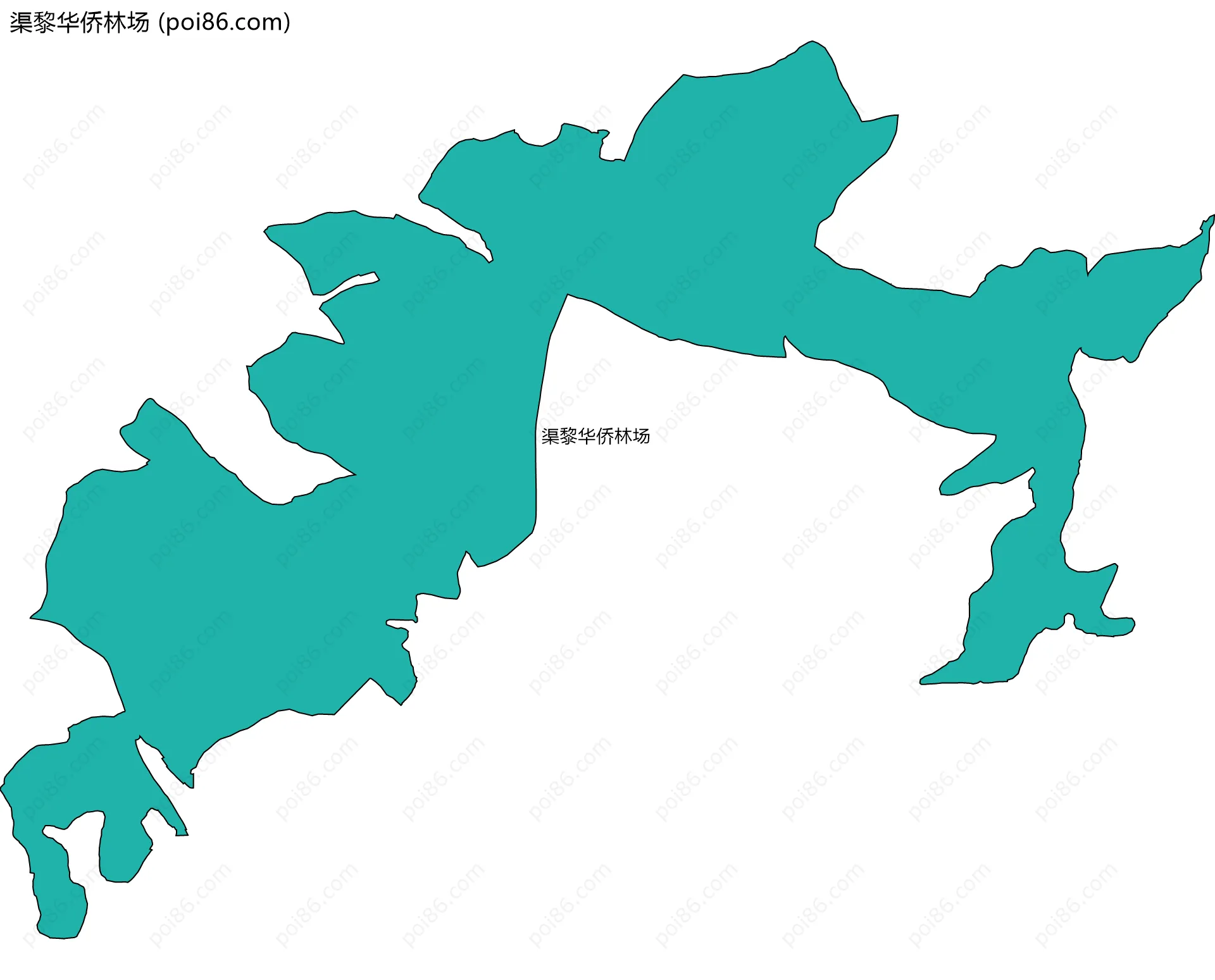渠黎华侨林场边界地图