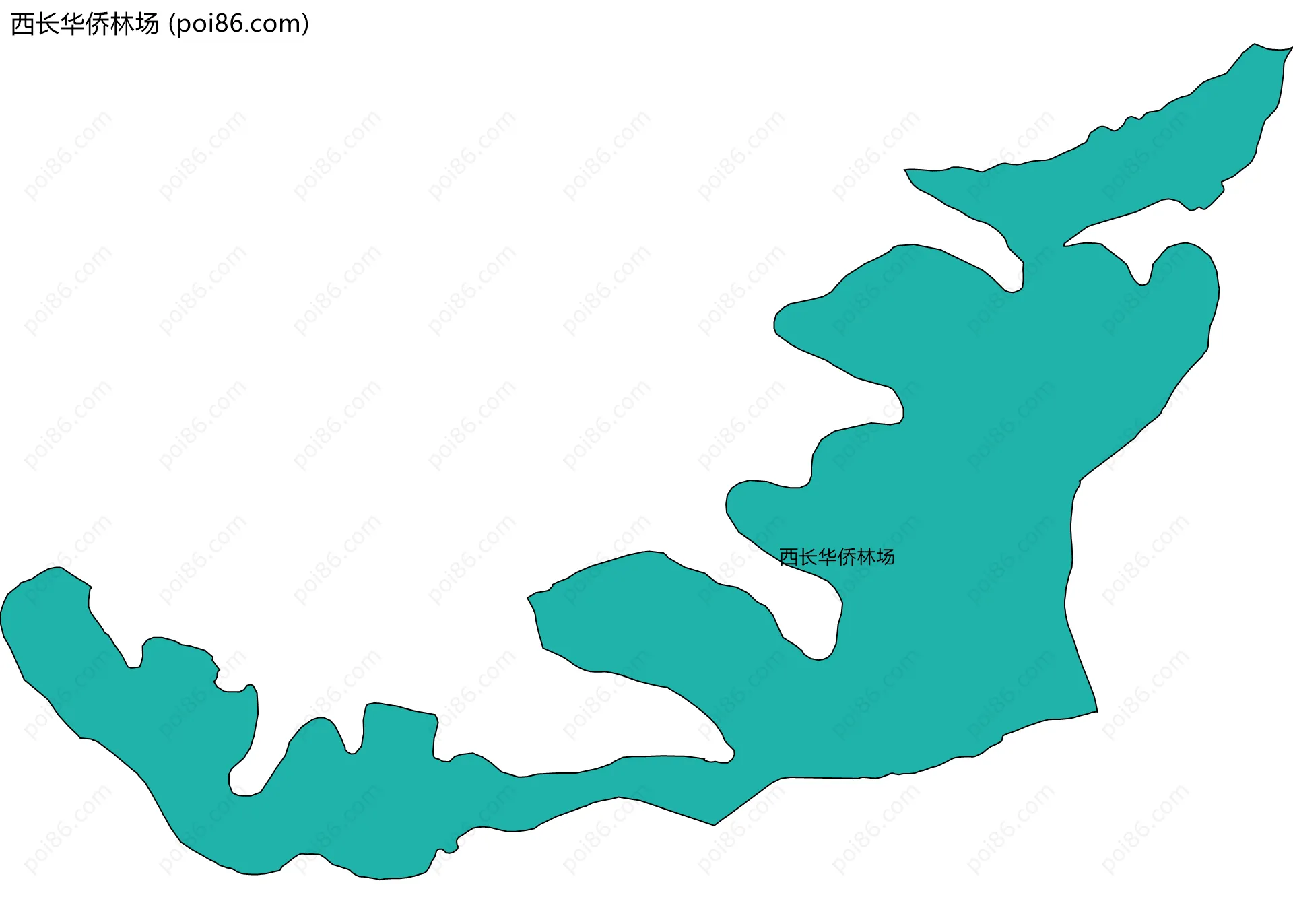 西长华侨林场边界地图
