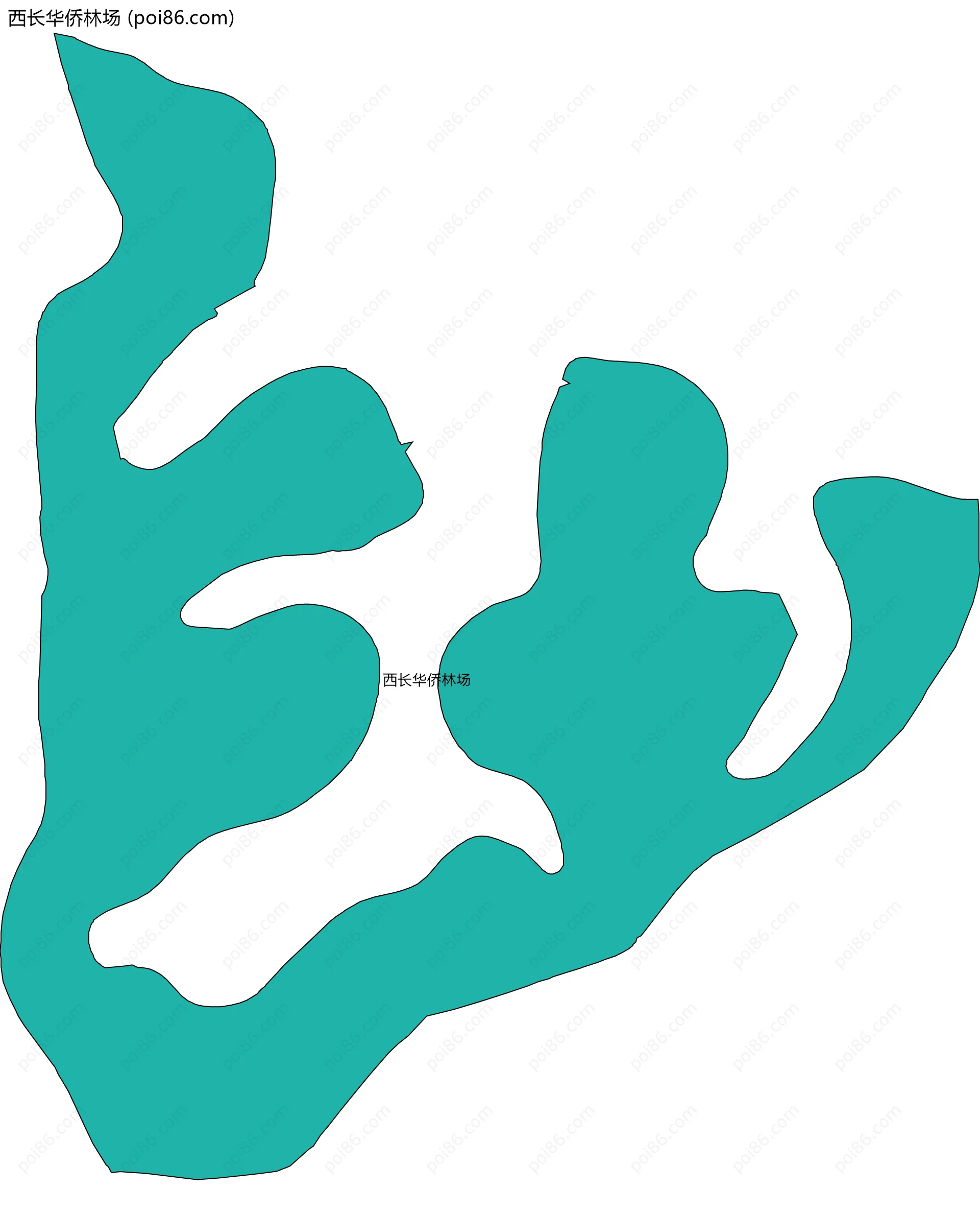 西长华侨林场边界地图