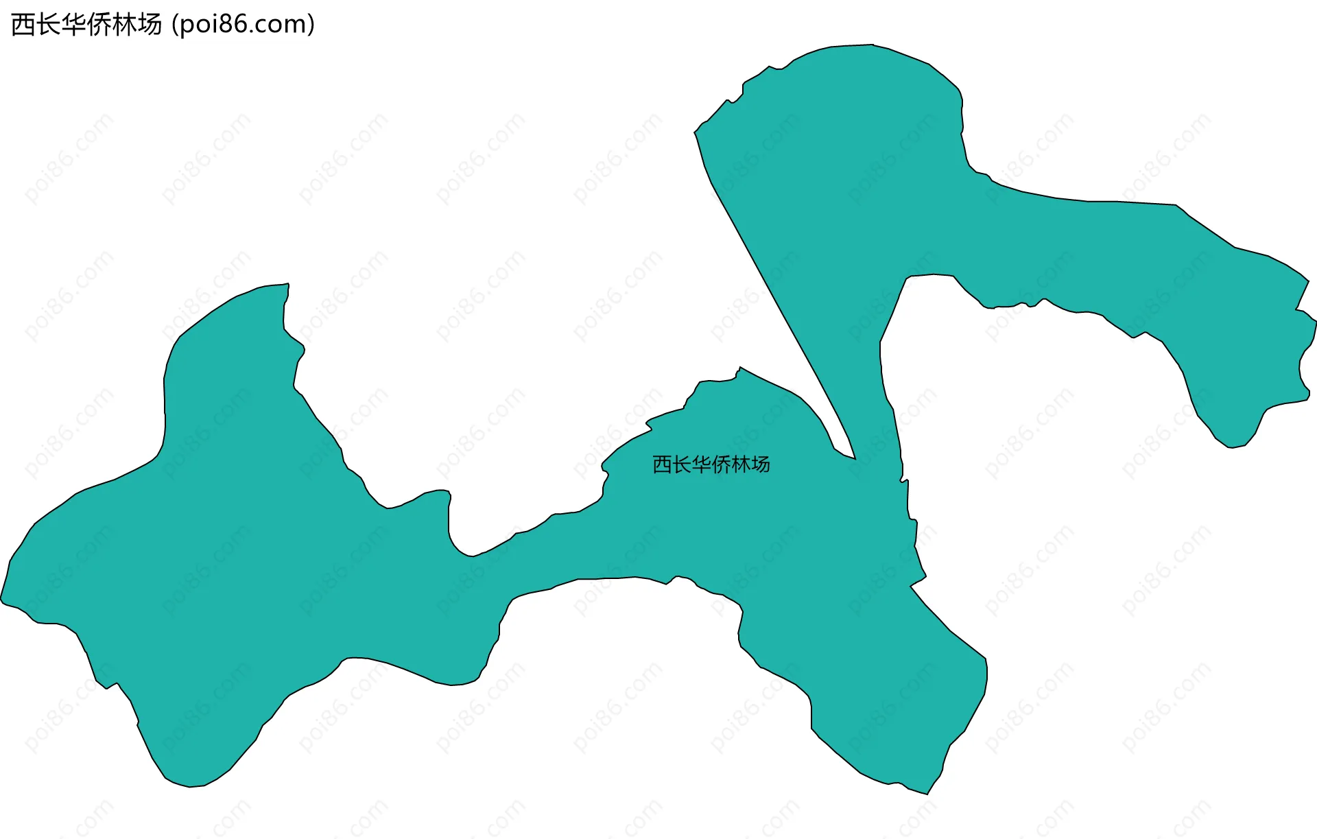 西长华侨林场边界地图