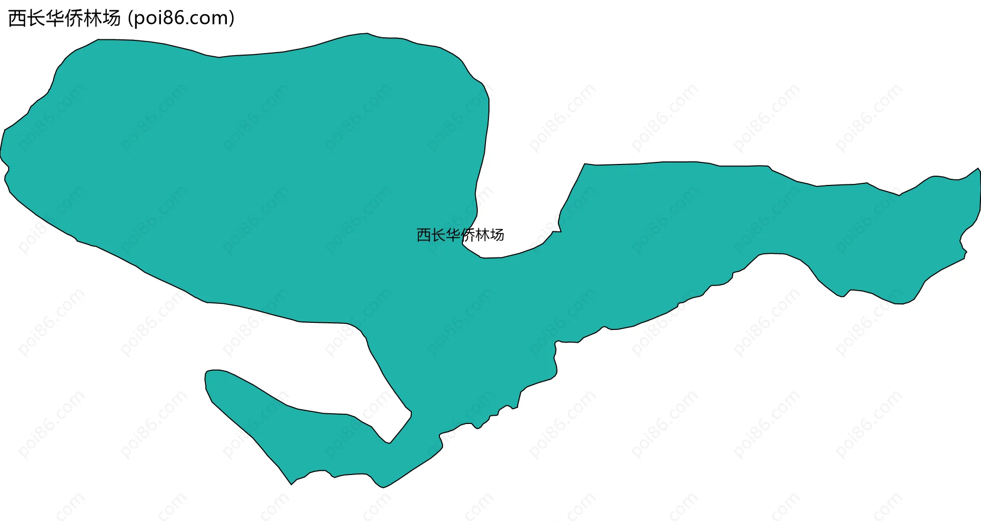 西长华侨林场边界地图