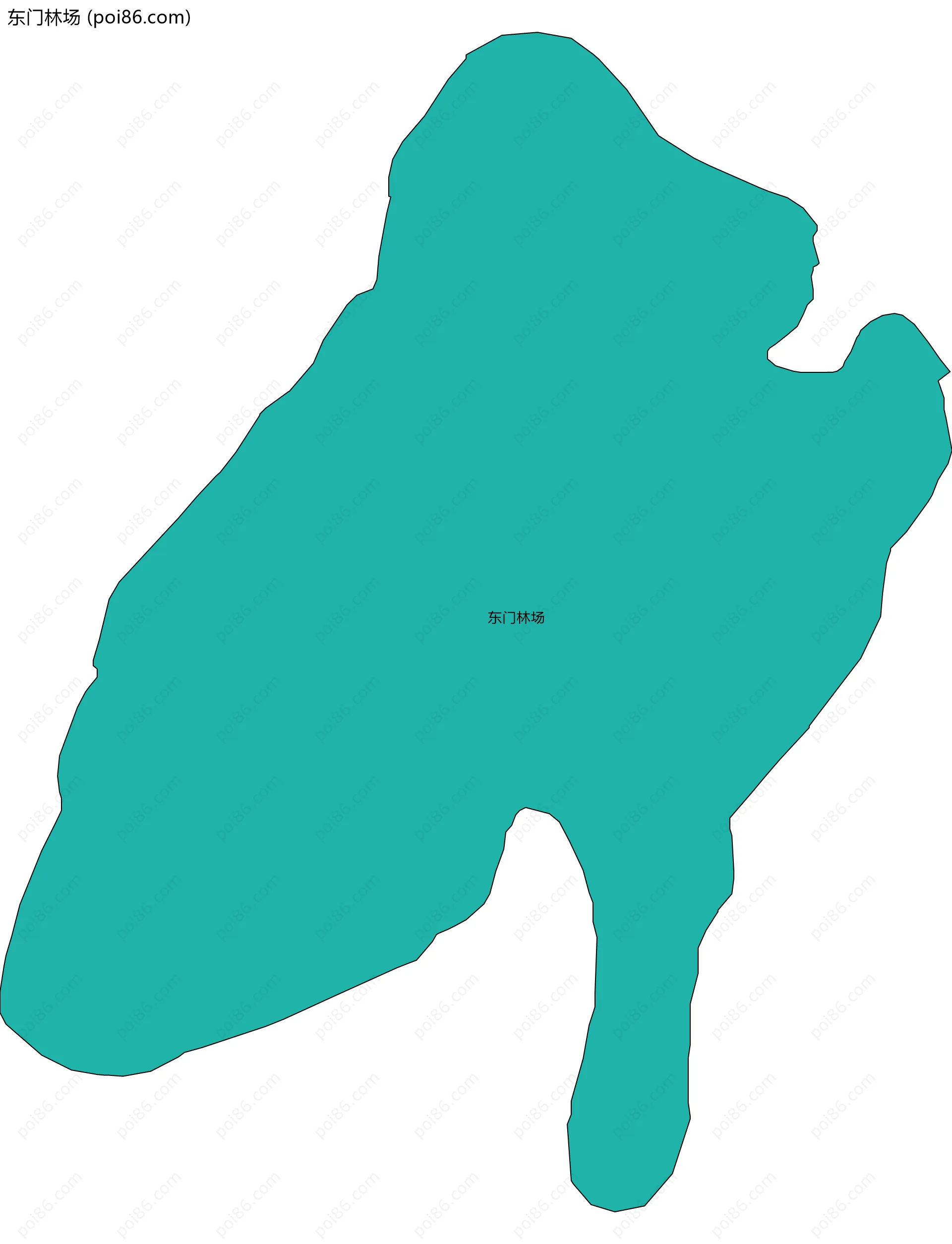 东门林场边界地图