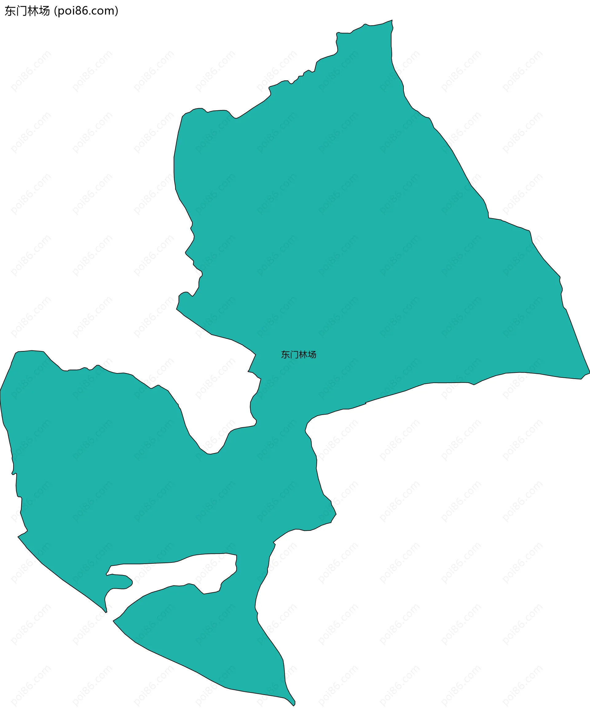 东门林场边界地图