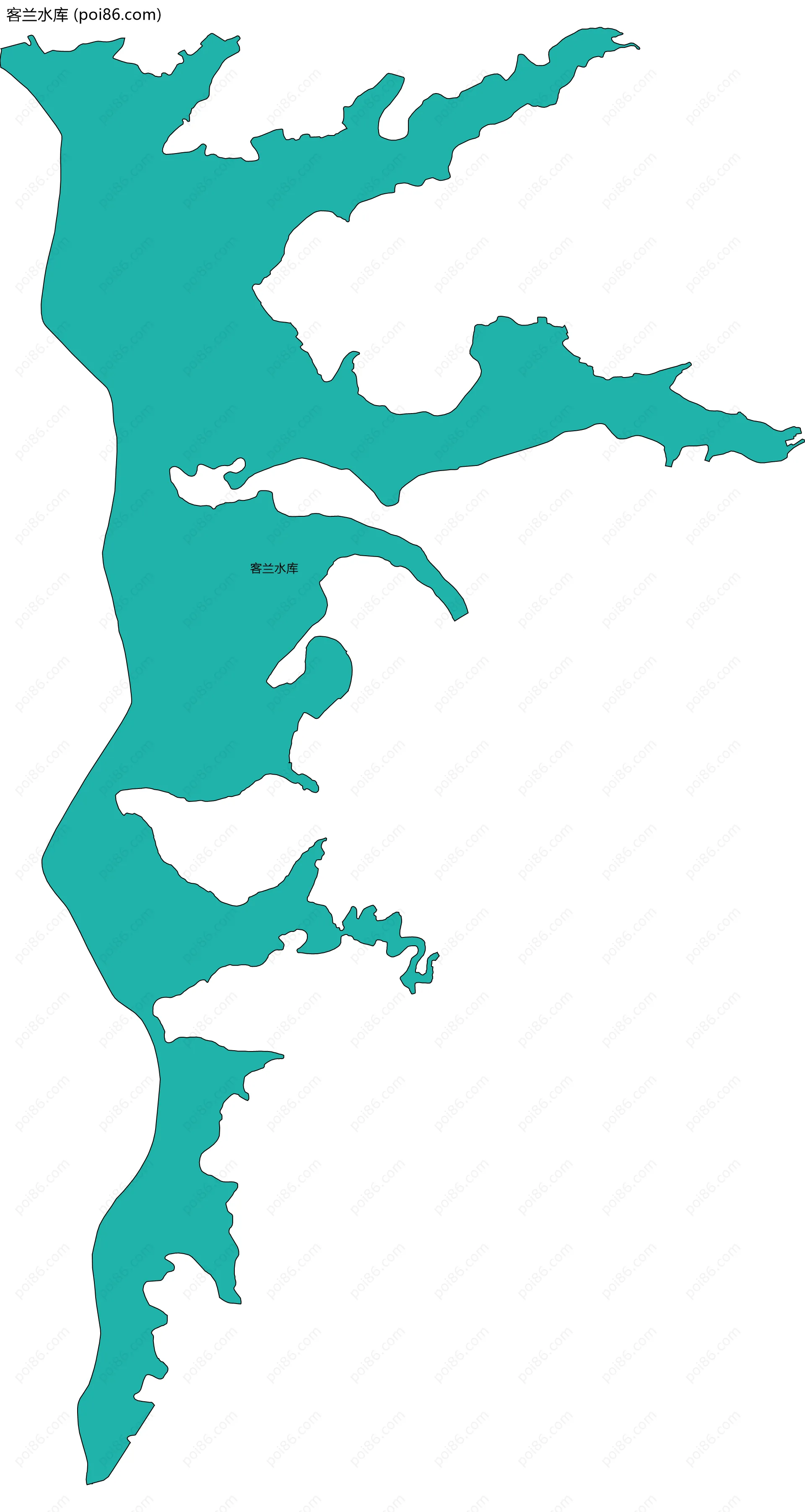 客兰水库边界地图