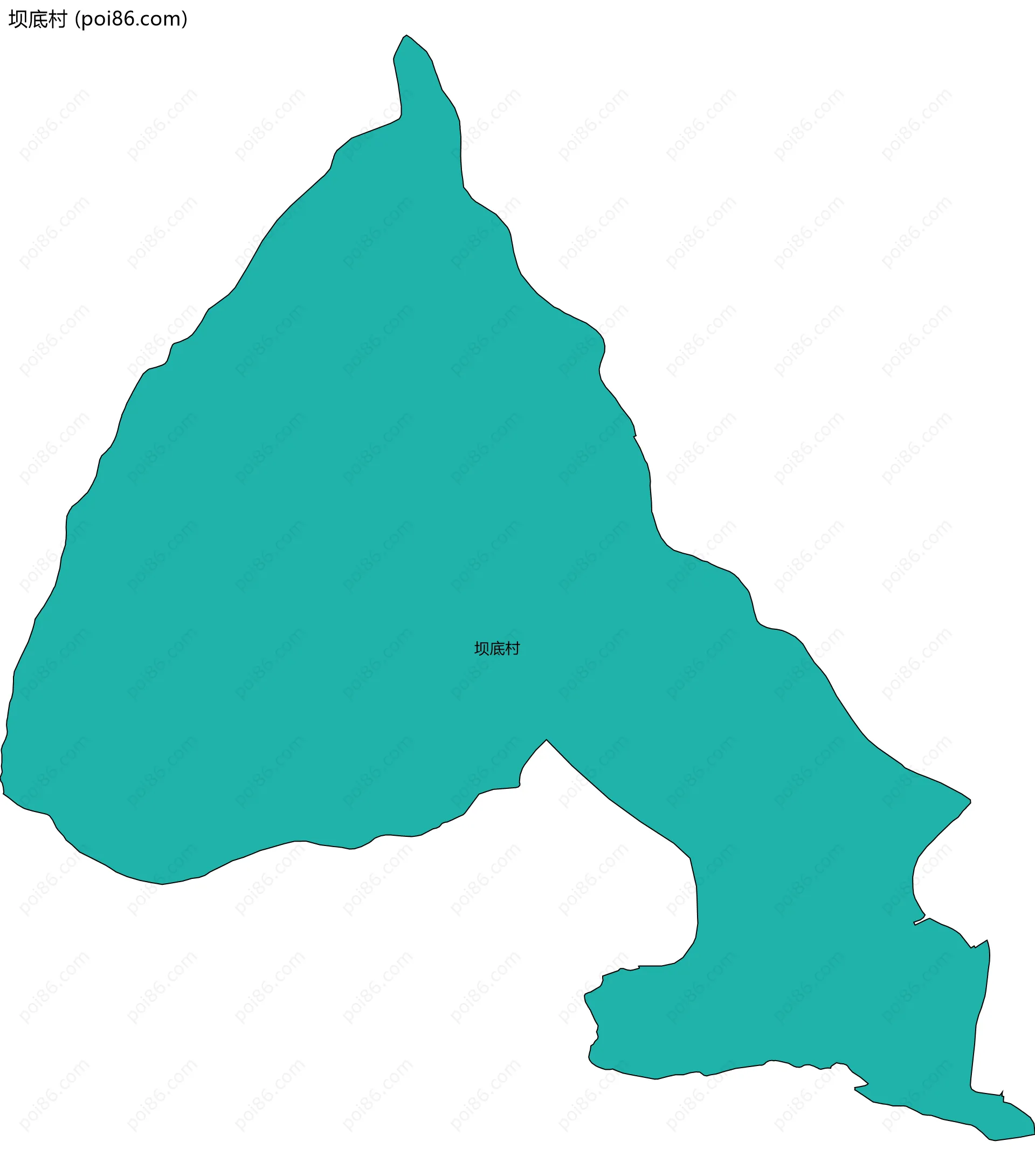 坝底村边界地图