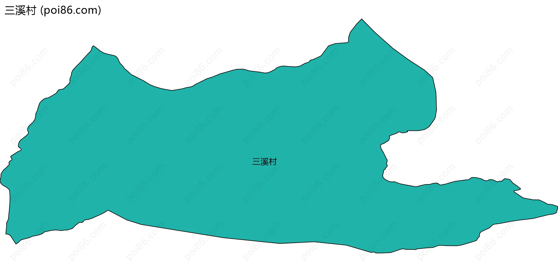 三溪村边界地图