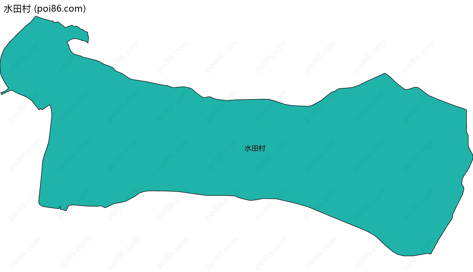 水田村边界地图