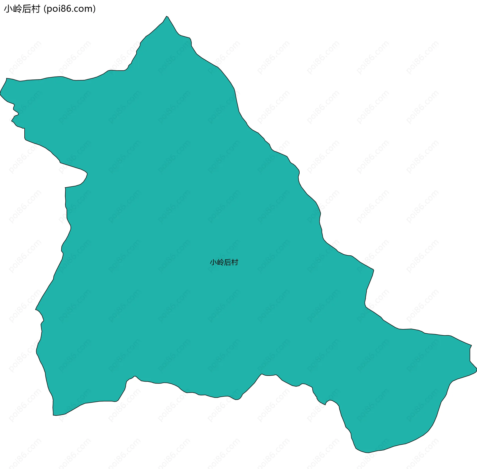 小岭后村边界地图