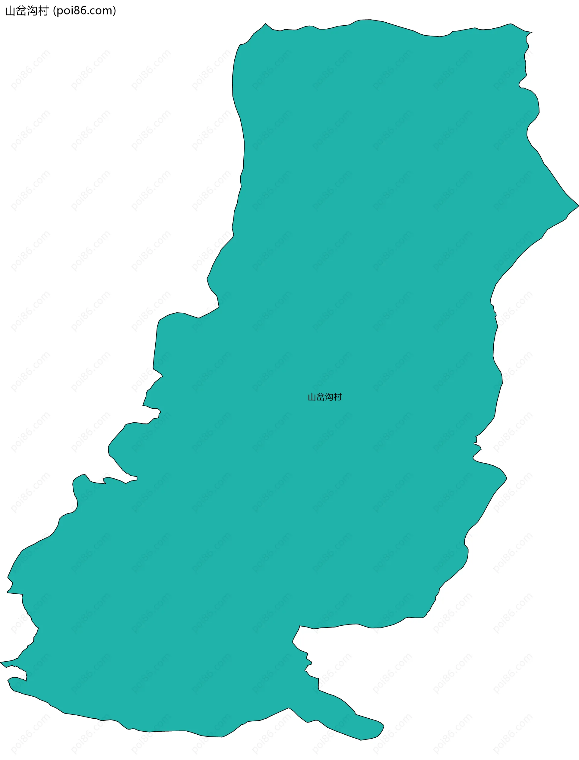 山岔沟村边界地图