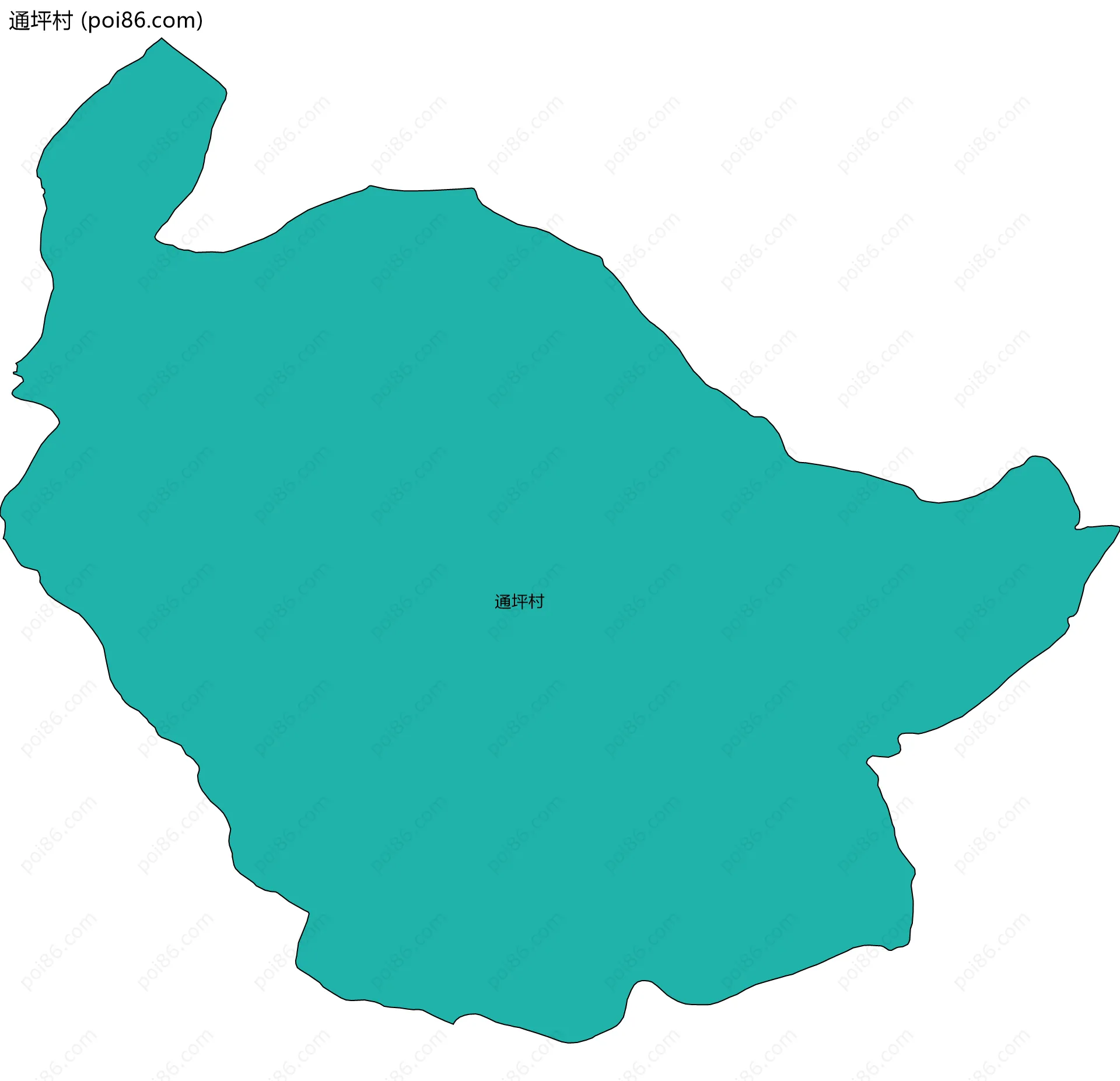 通坪村边界地图