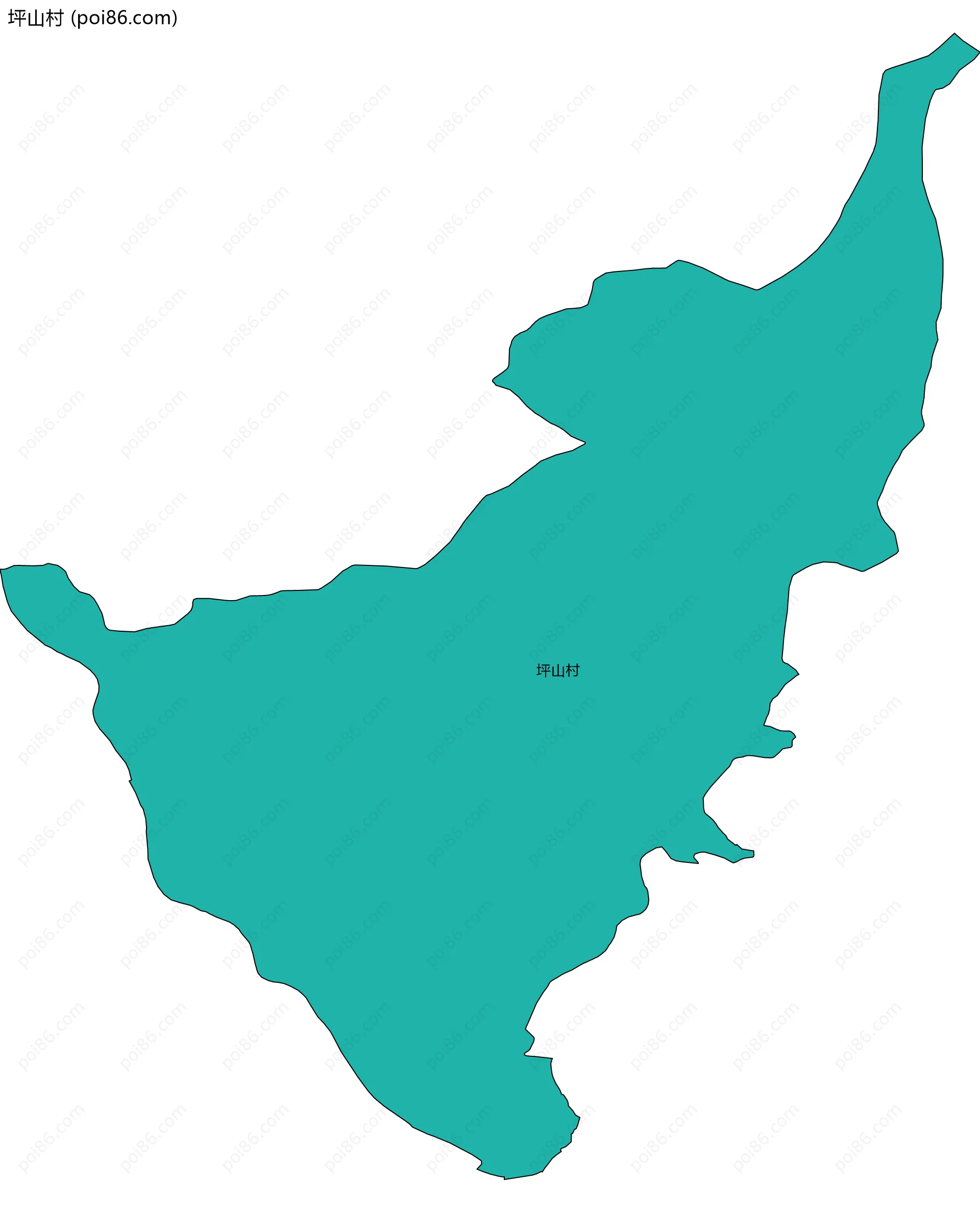 坪山村边界地图