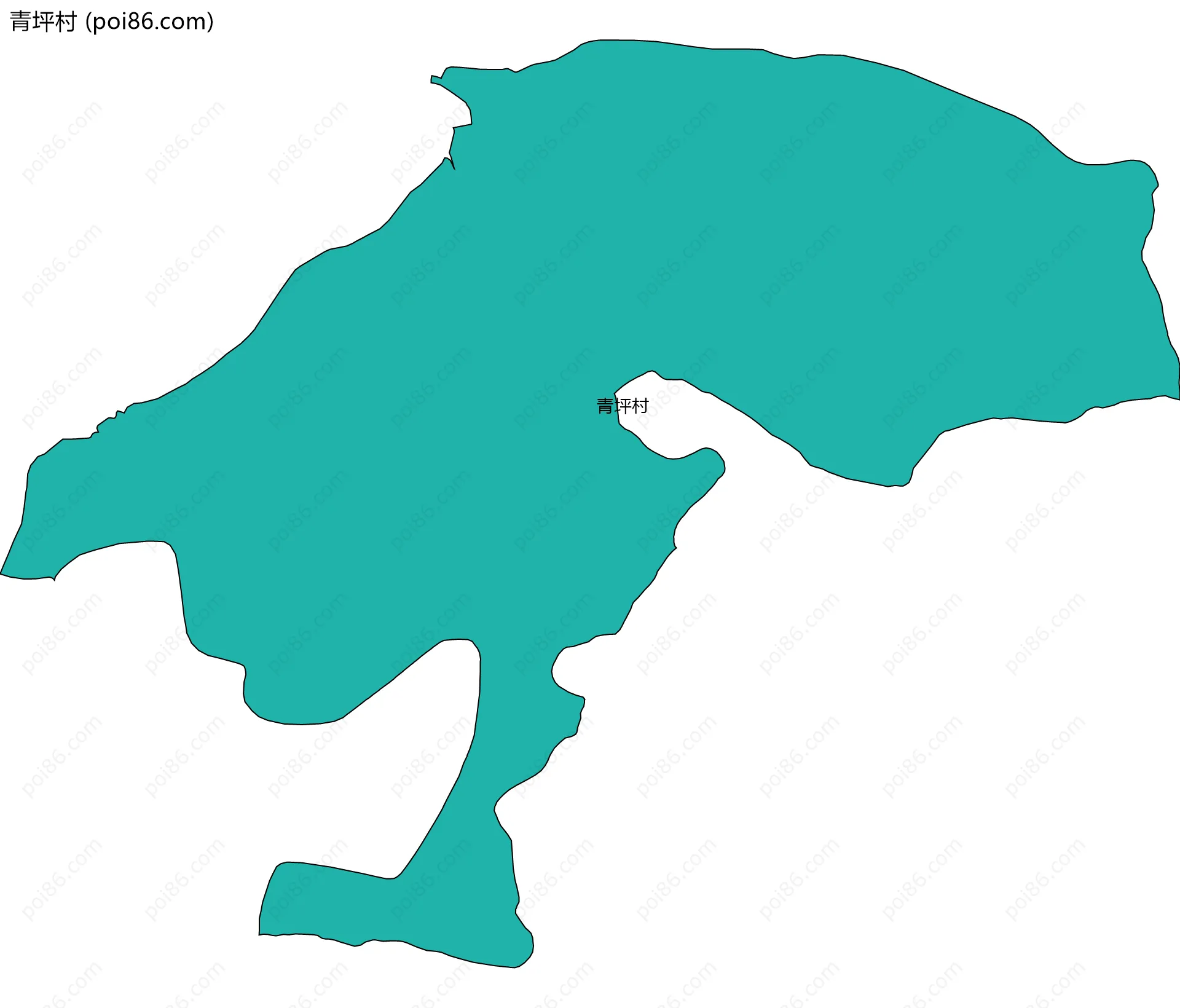 青坪村边界地图