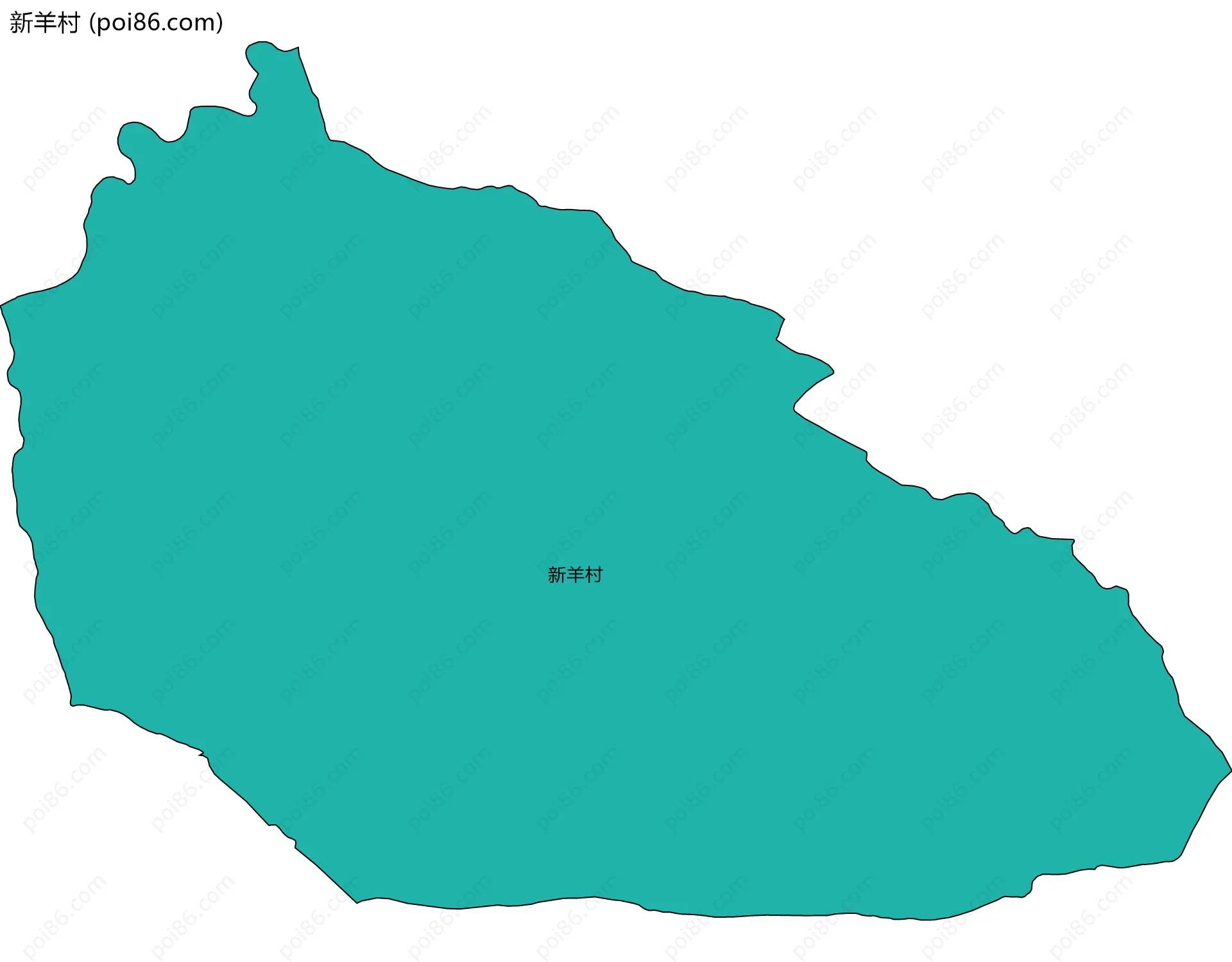 新羊村边界地图