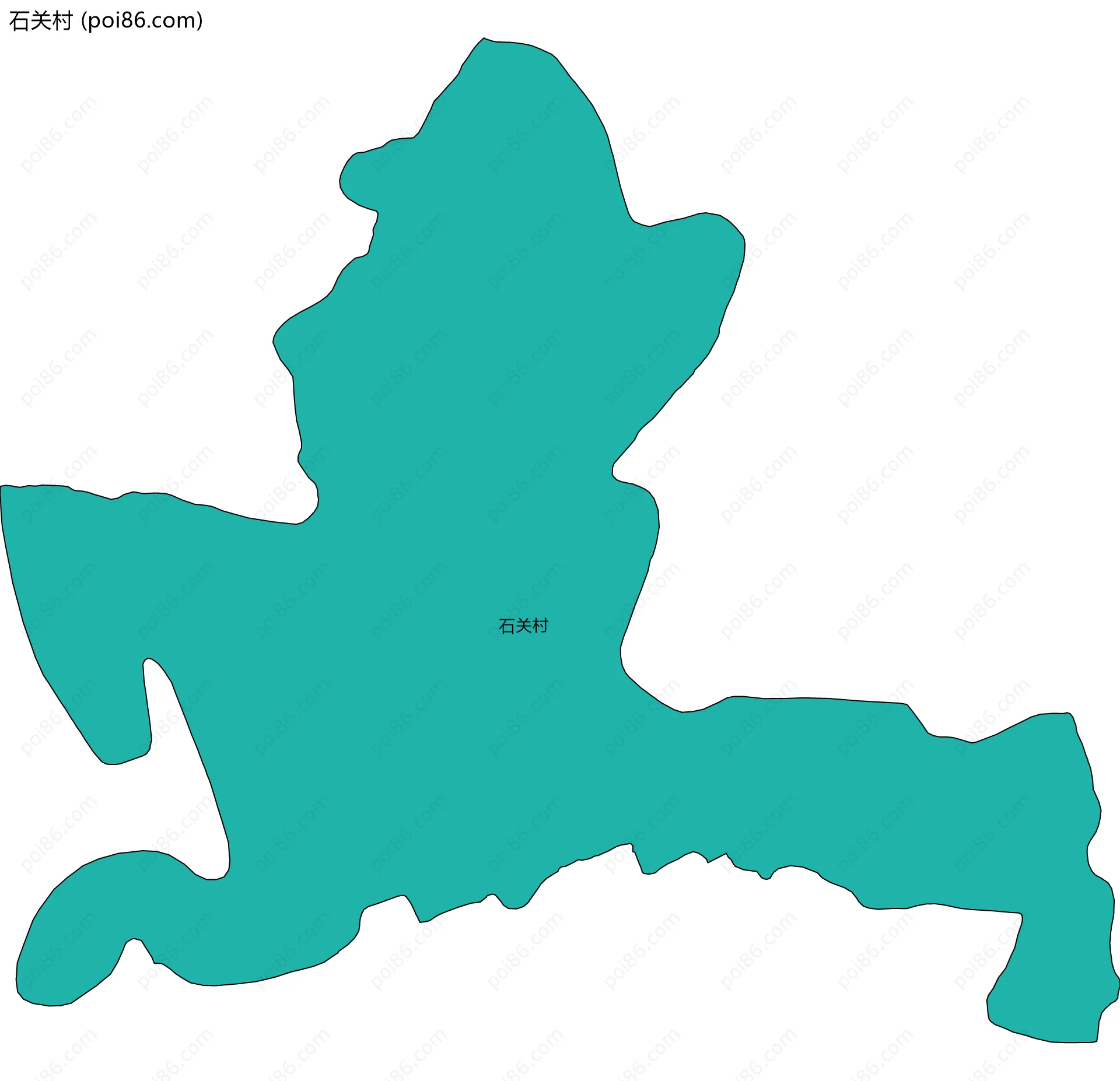 石关村边界地图