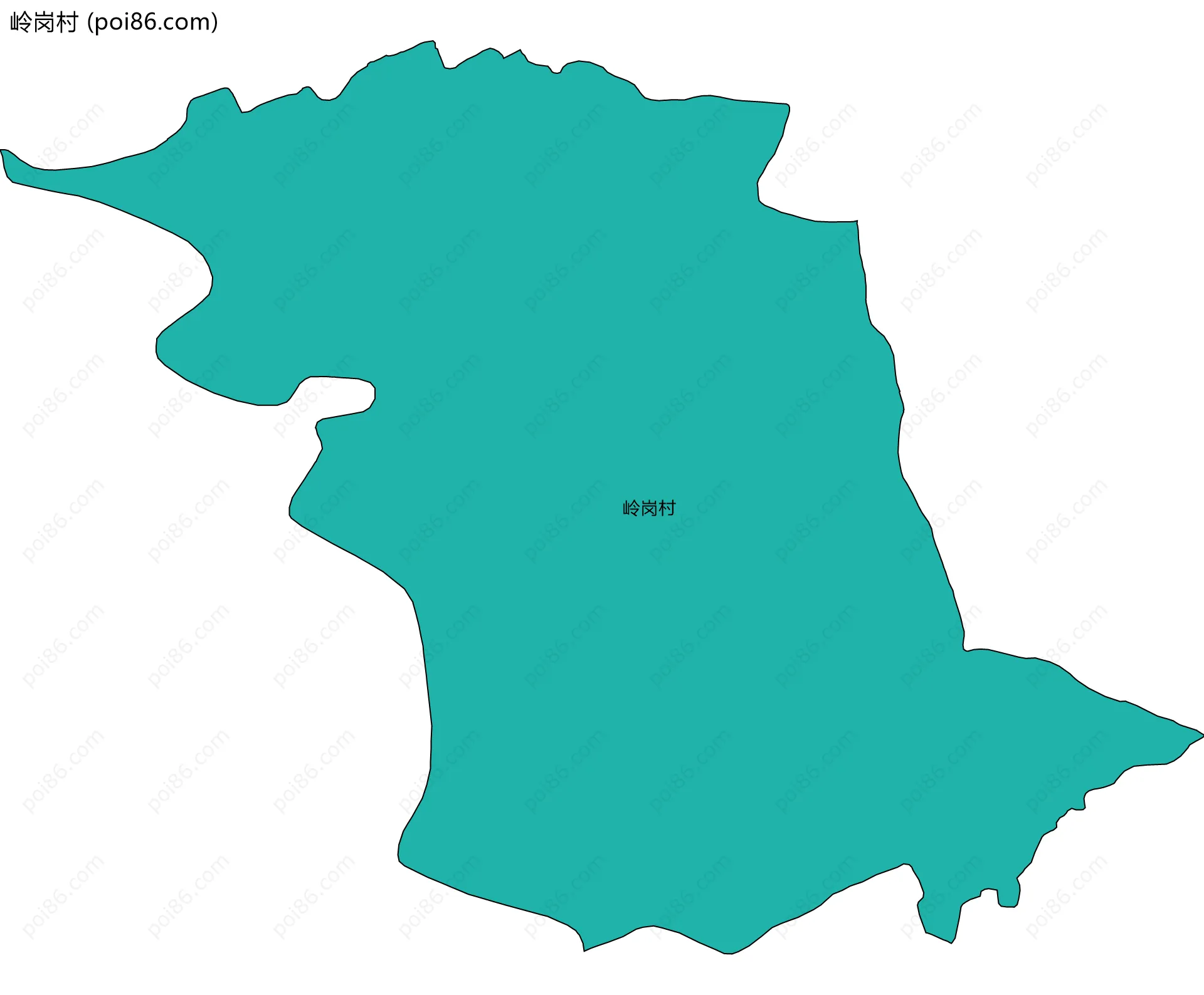 岭岗村边界地图