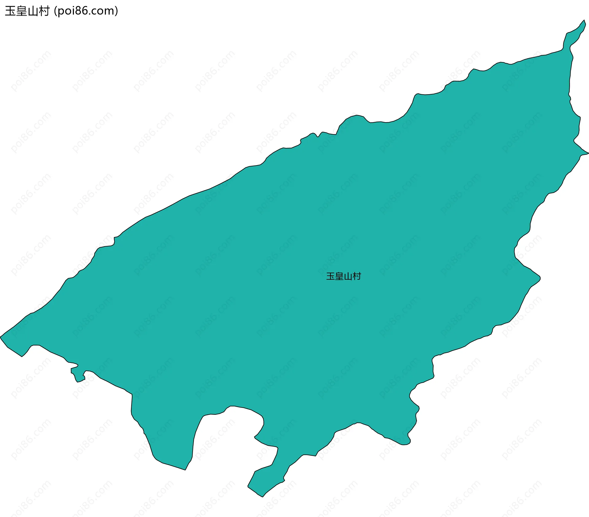 玉皇山村边界地图