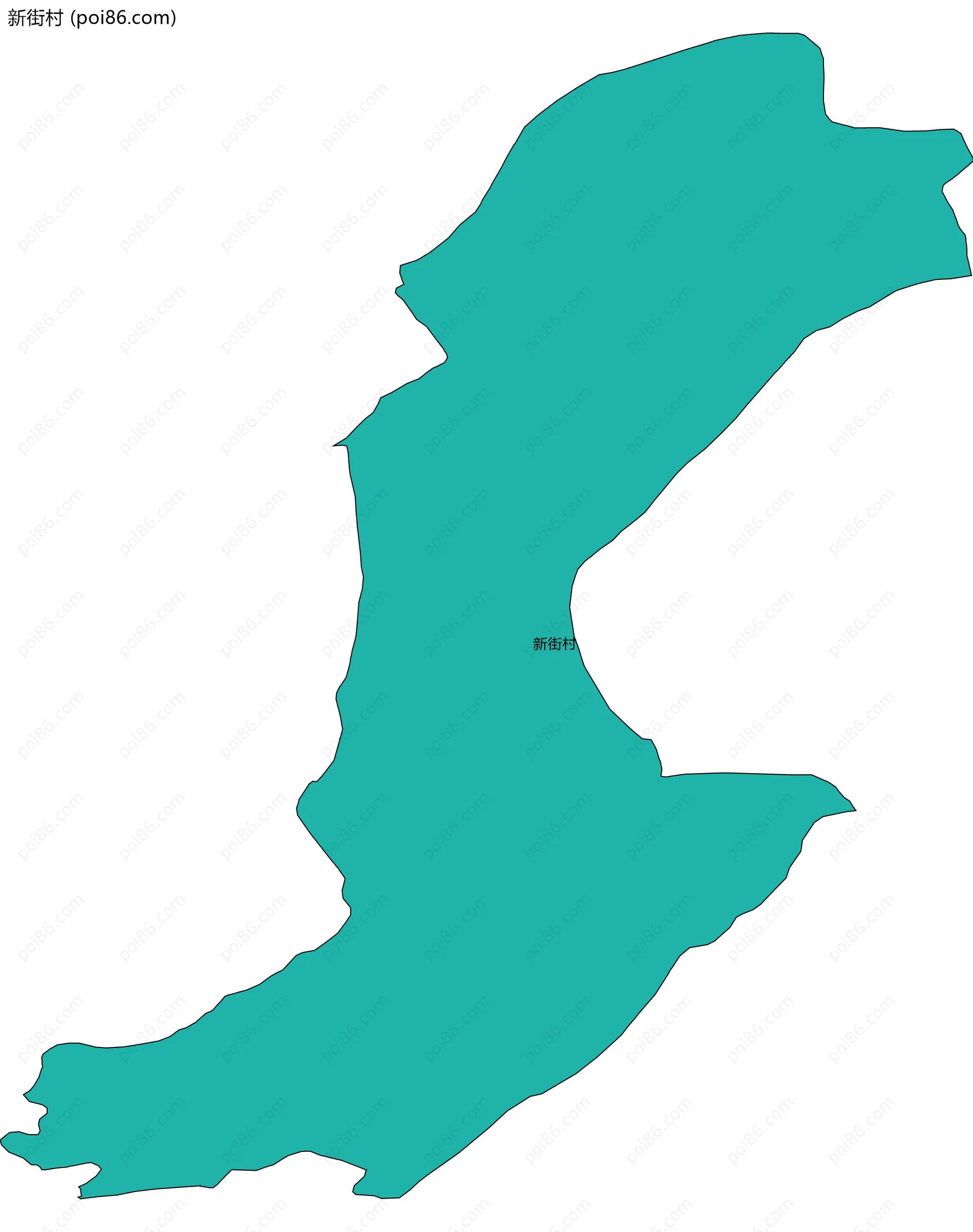 新街村边界地图