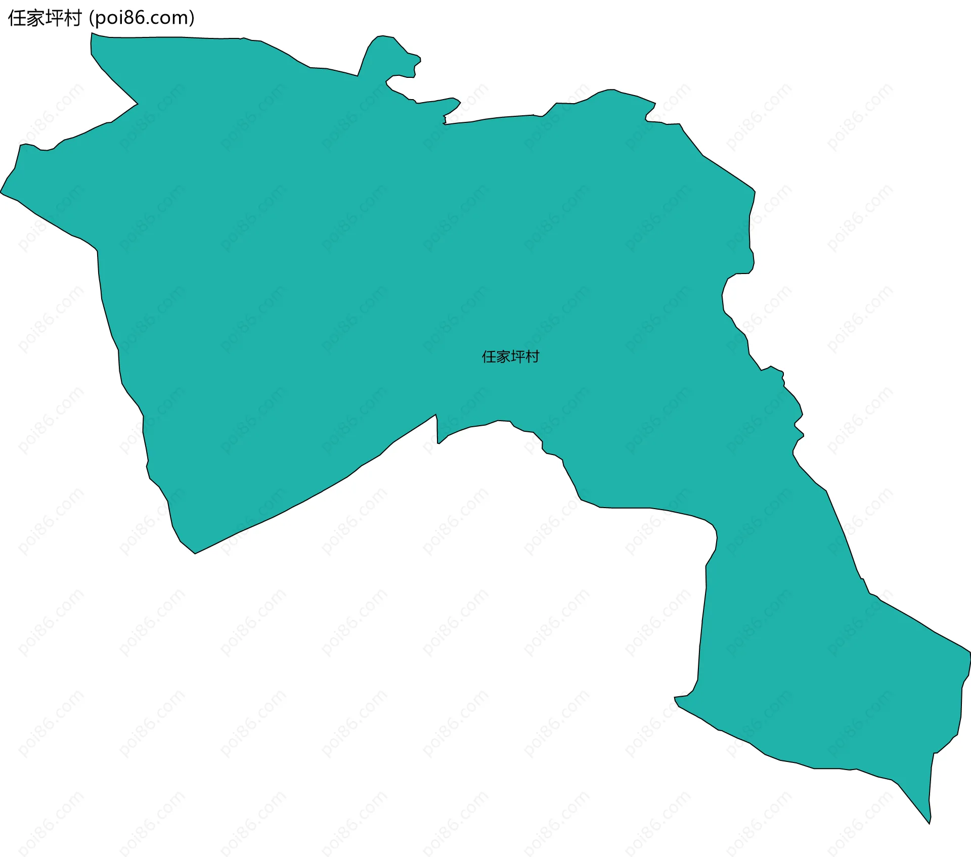 任家坪村边界地图