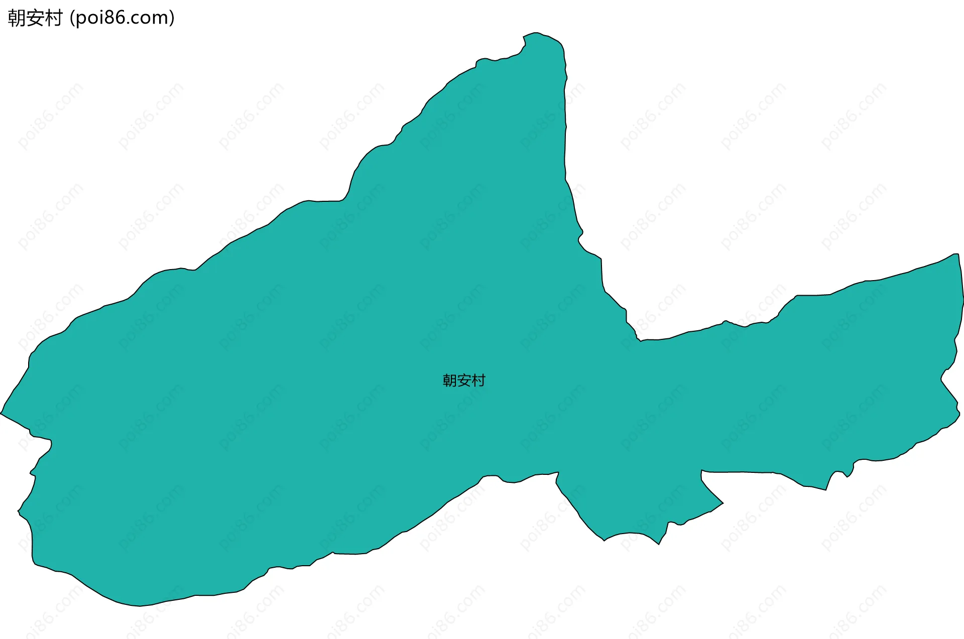 朝安村边界地图