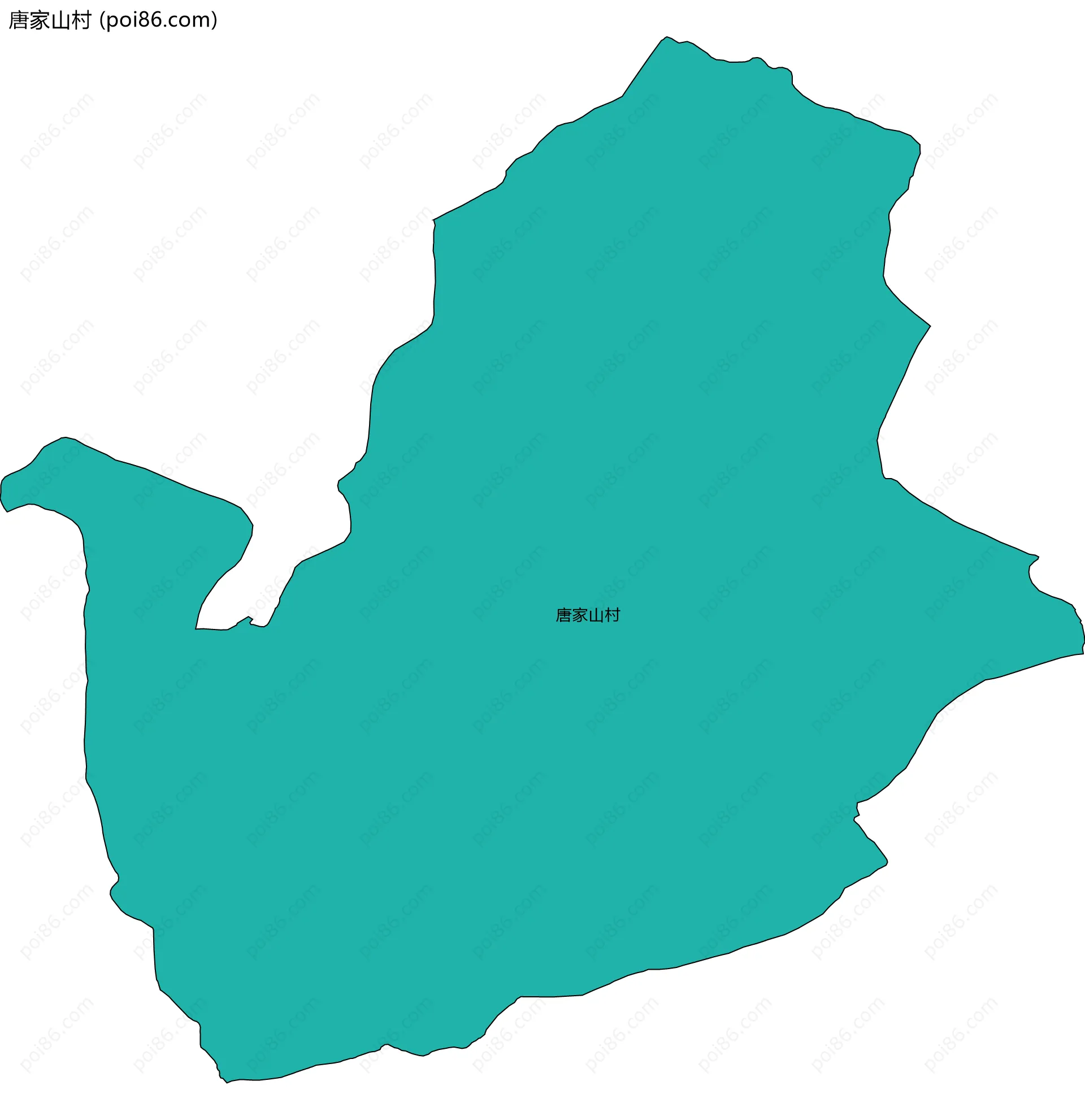 唐家山村边界地图