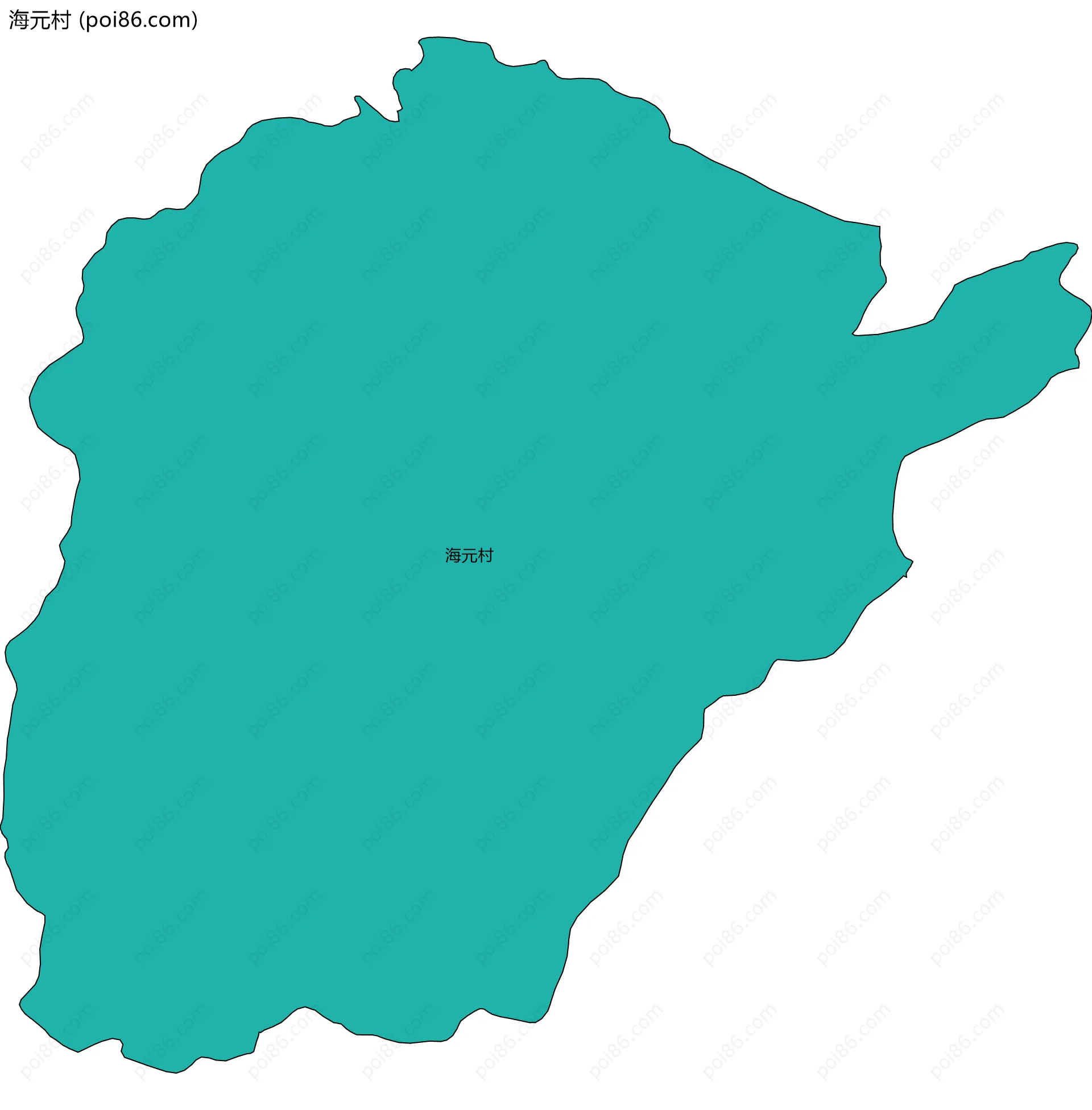 海元村边界地图