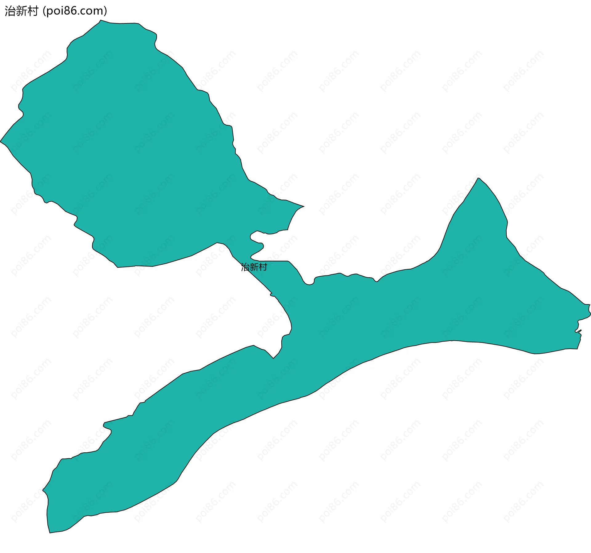 治新村边界地图