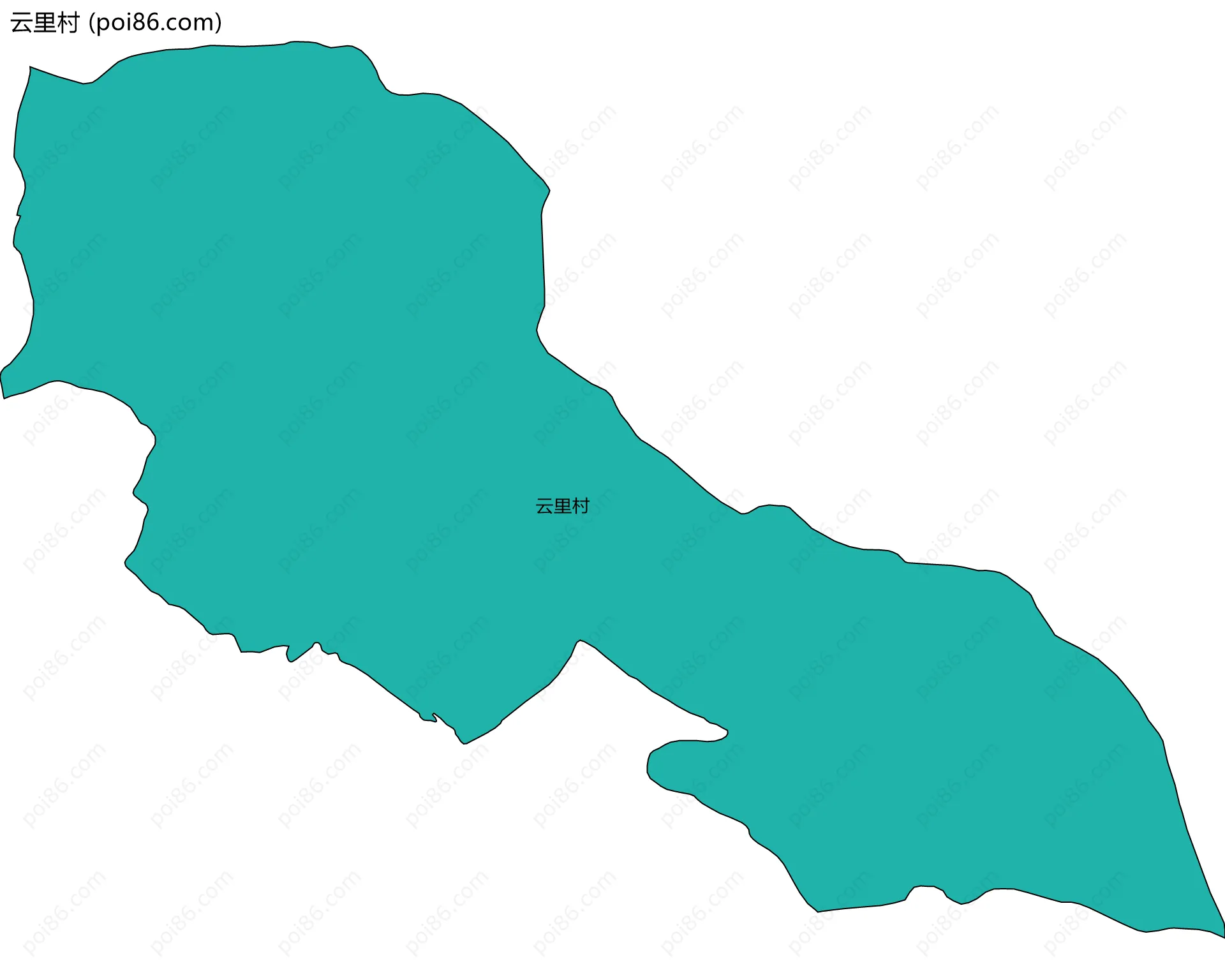 云里村边界地图
