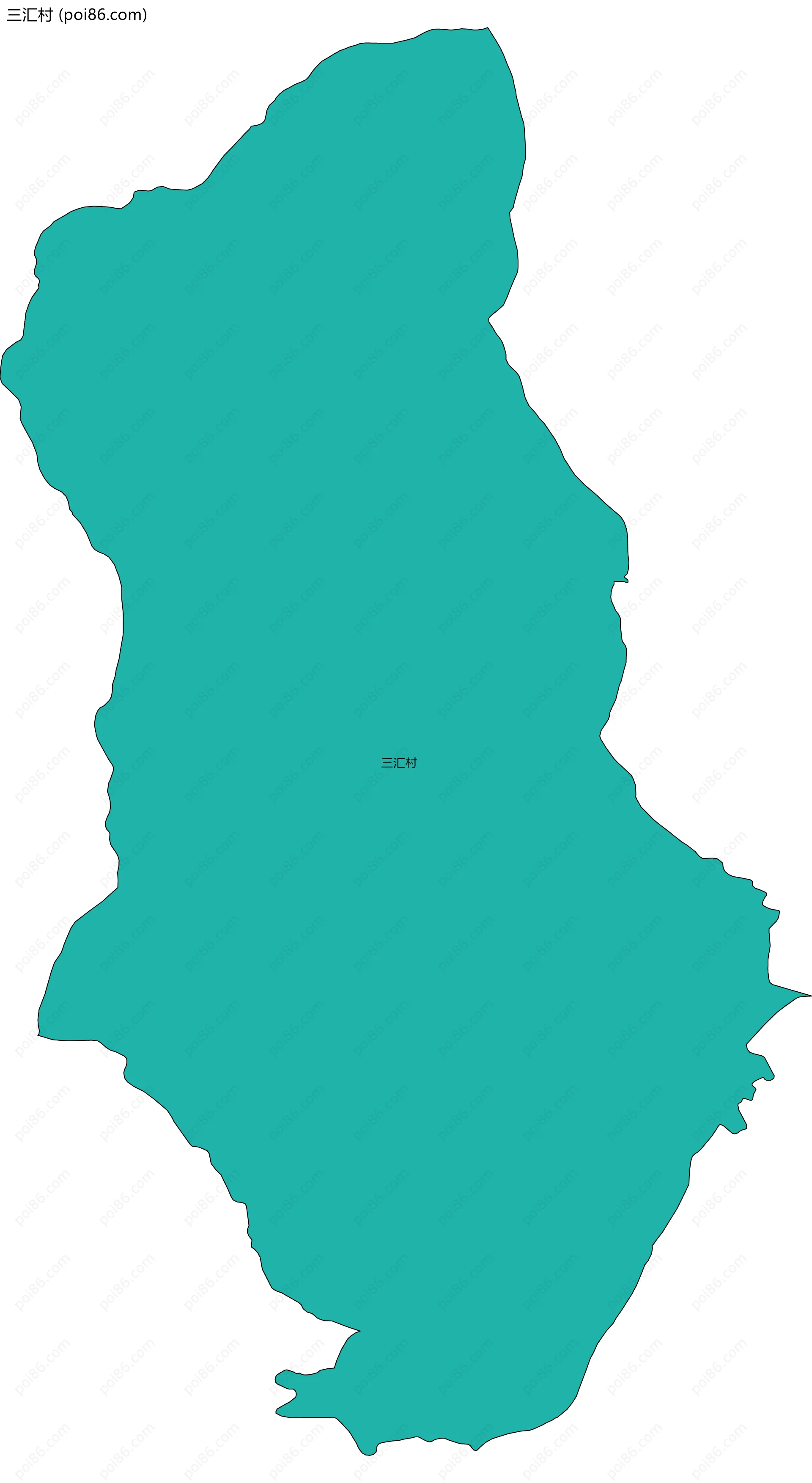 三汇村边界地图